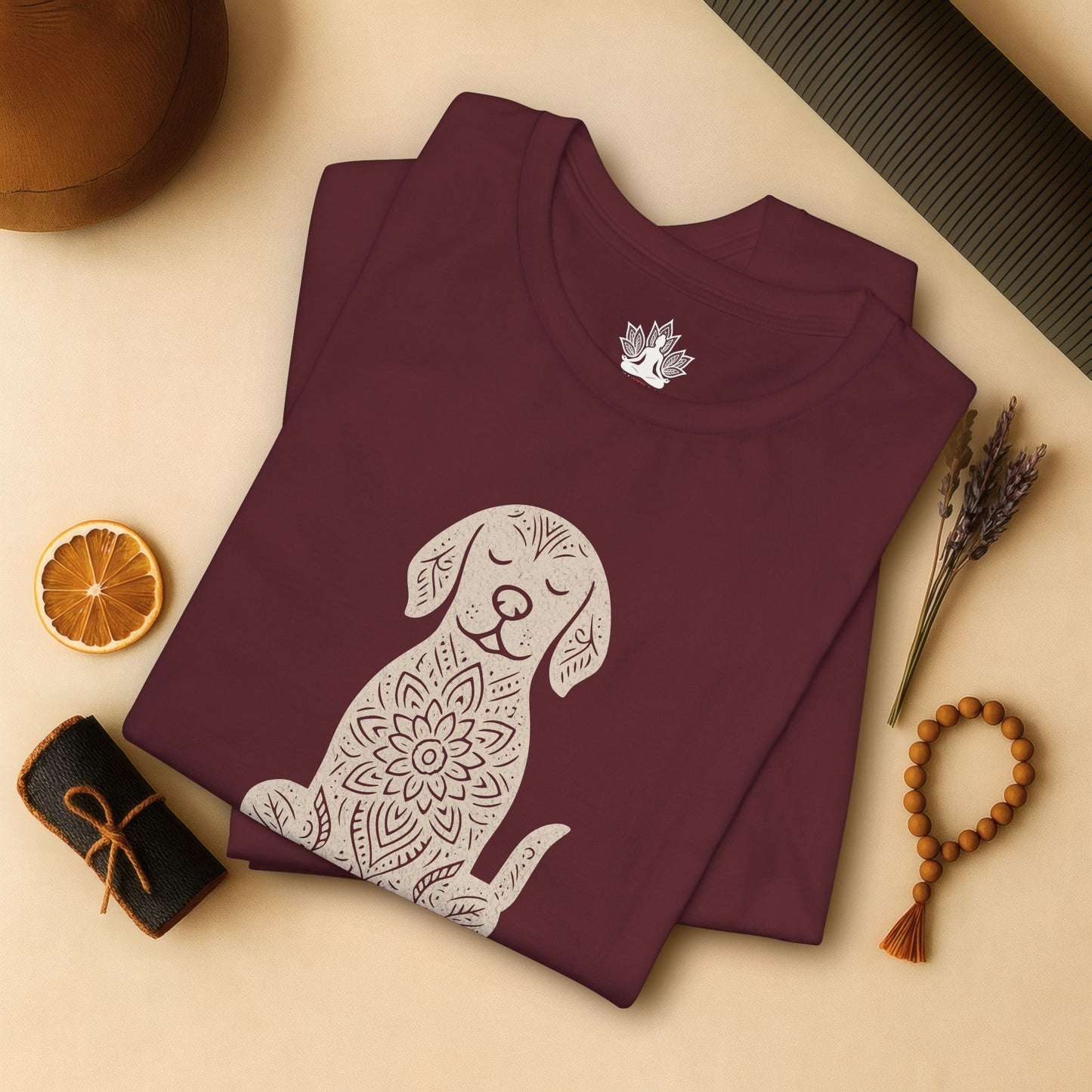 Calm Dog - Mandala Namaste Tee