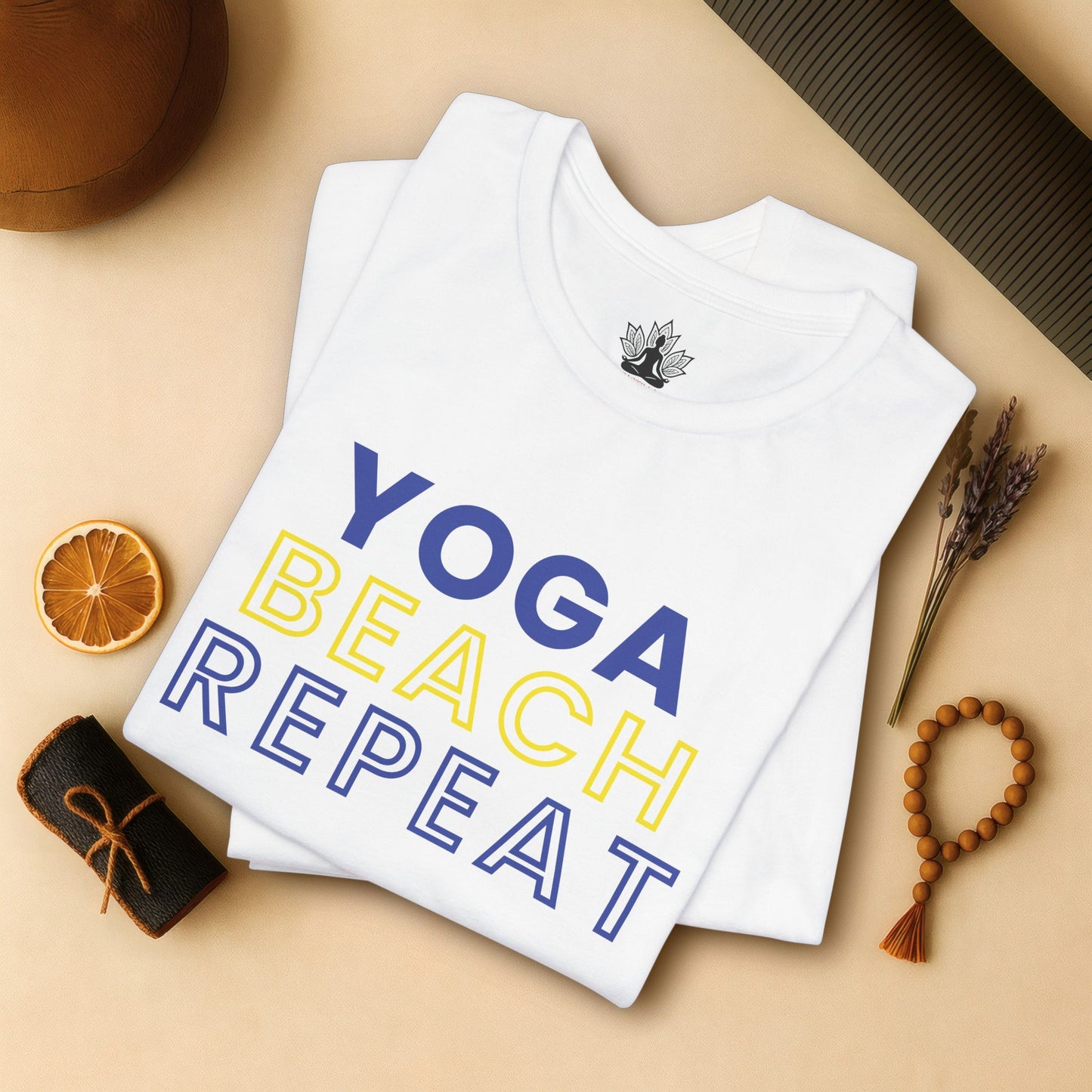 Yoga Beach Repeat – Summer 25 Edition Tee