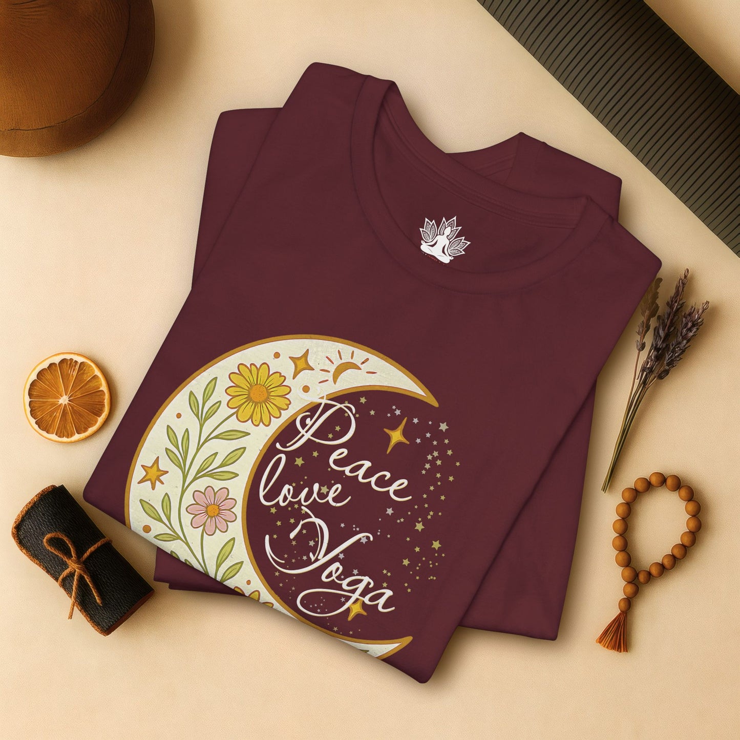 Moon Mandala – Peace Love Yoga Tee