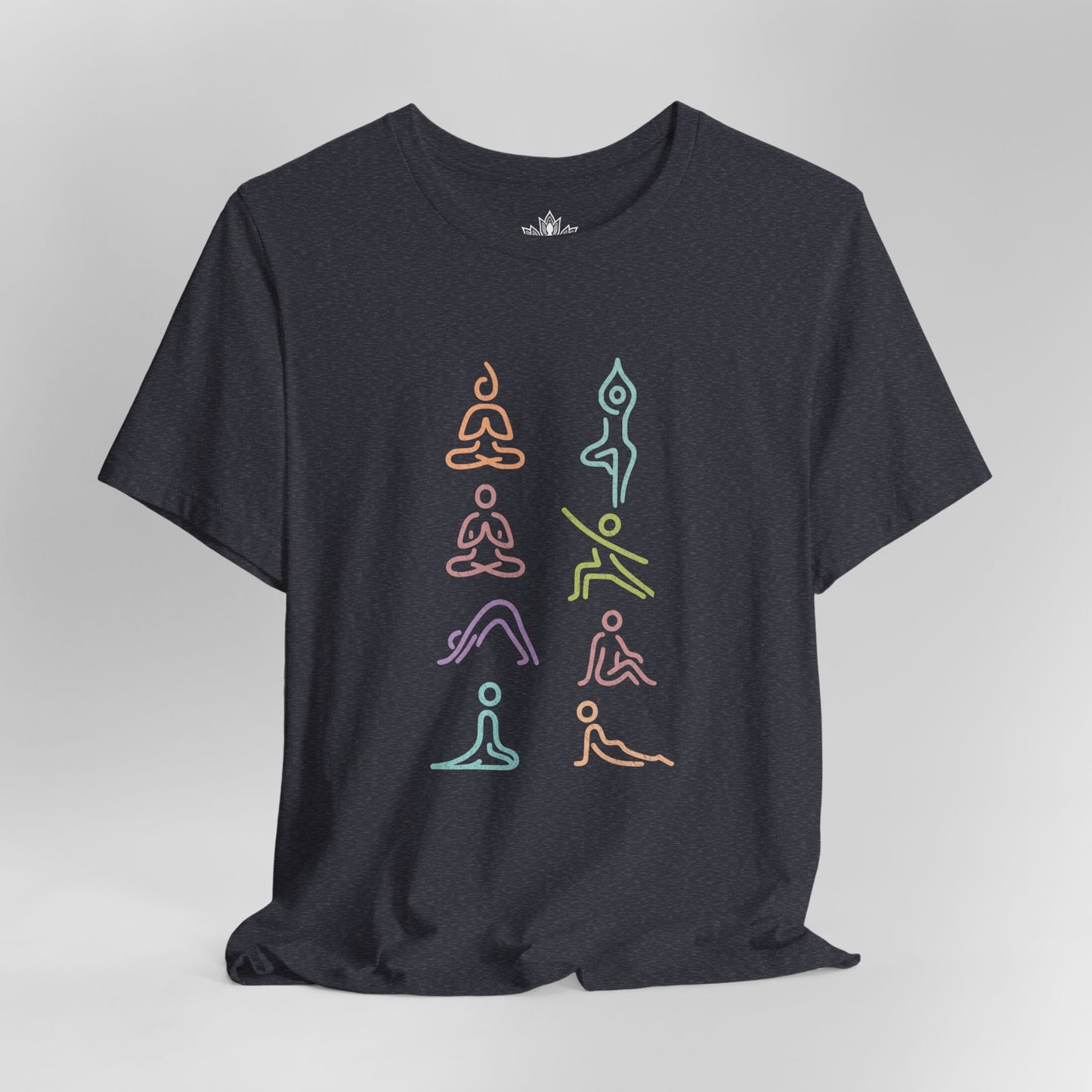 Minimalist Yoga Poses Tee – Mindful Line Art