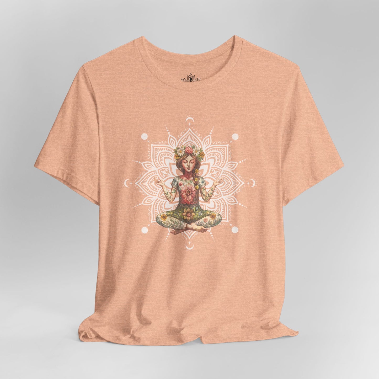 Flower Meditation Boho – Botanical Lotus Pose Tee