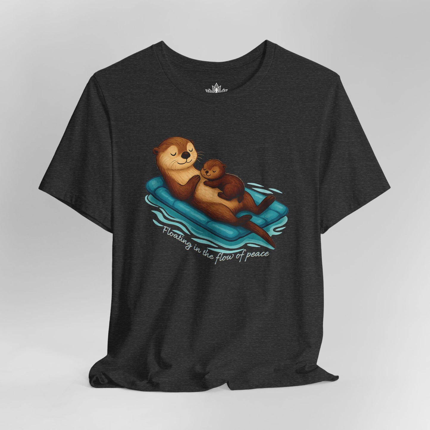 Floating Otters – Cute Zen Mama Tee