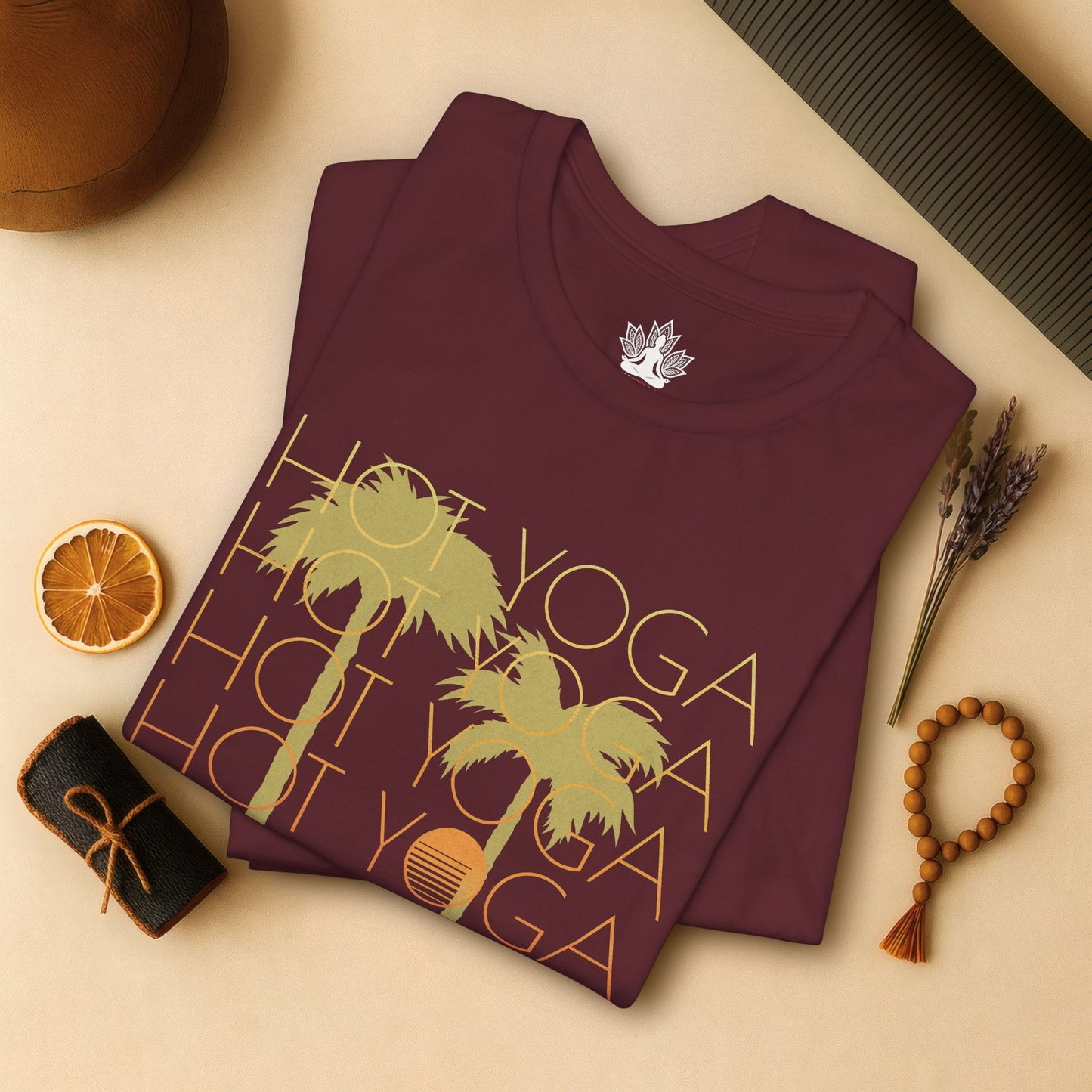 Hot Yoga Vibes - Palm Sunset Tee