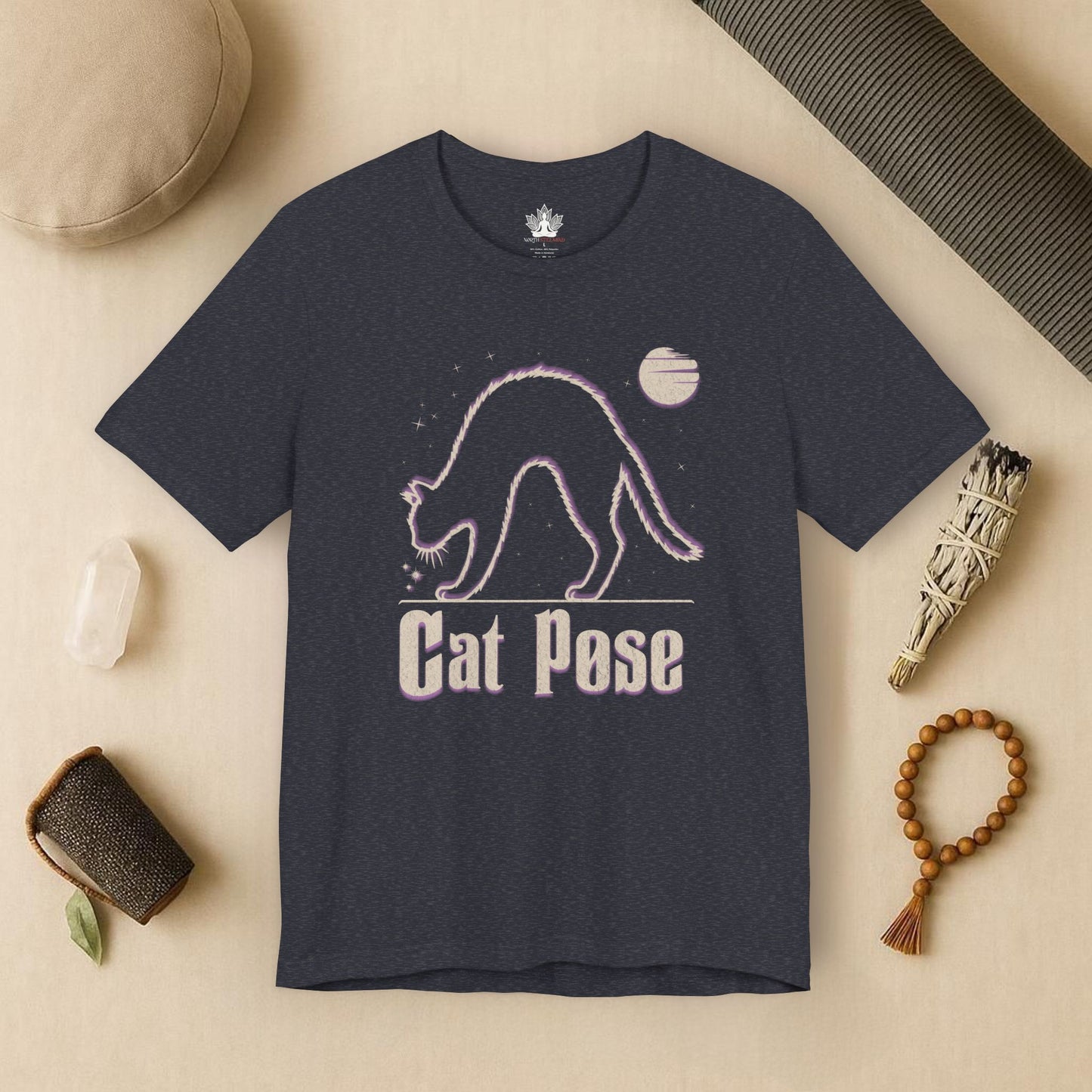 Cat Pose – Cosmic Stretch Tee