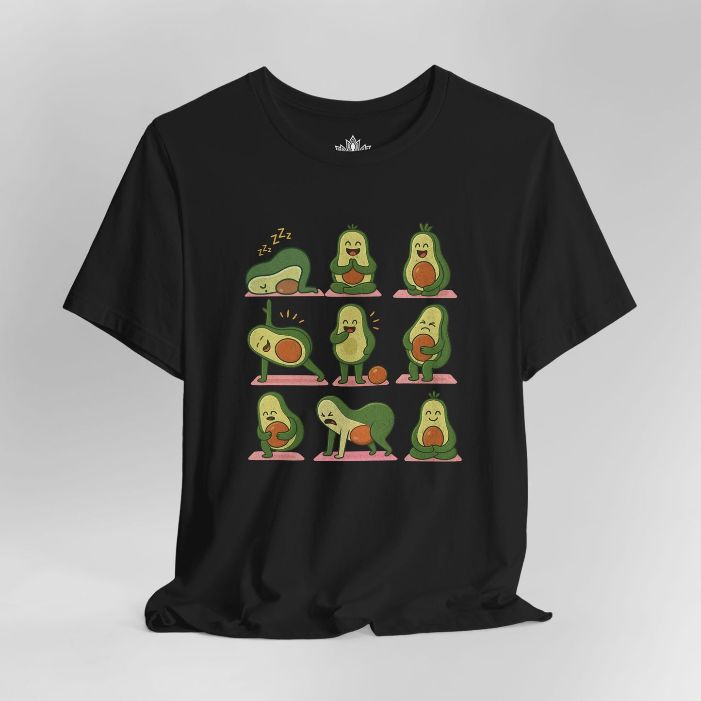 Avocado Yoga Poses - Funny Wellness Tee