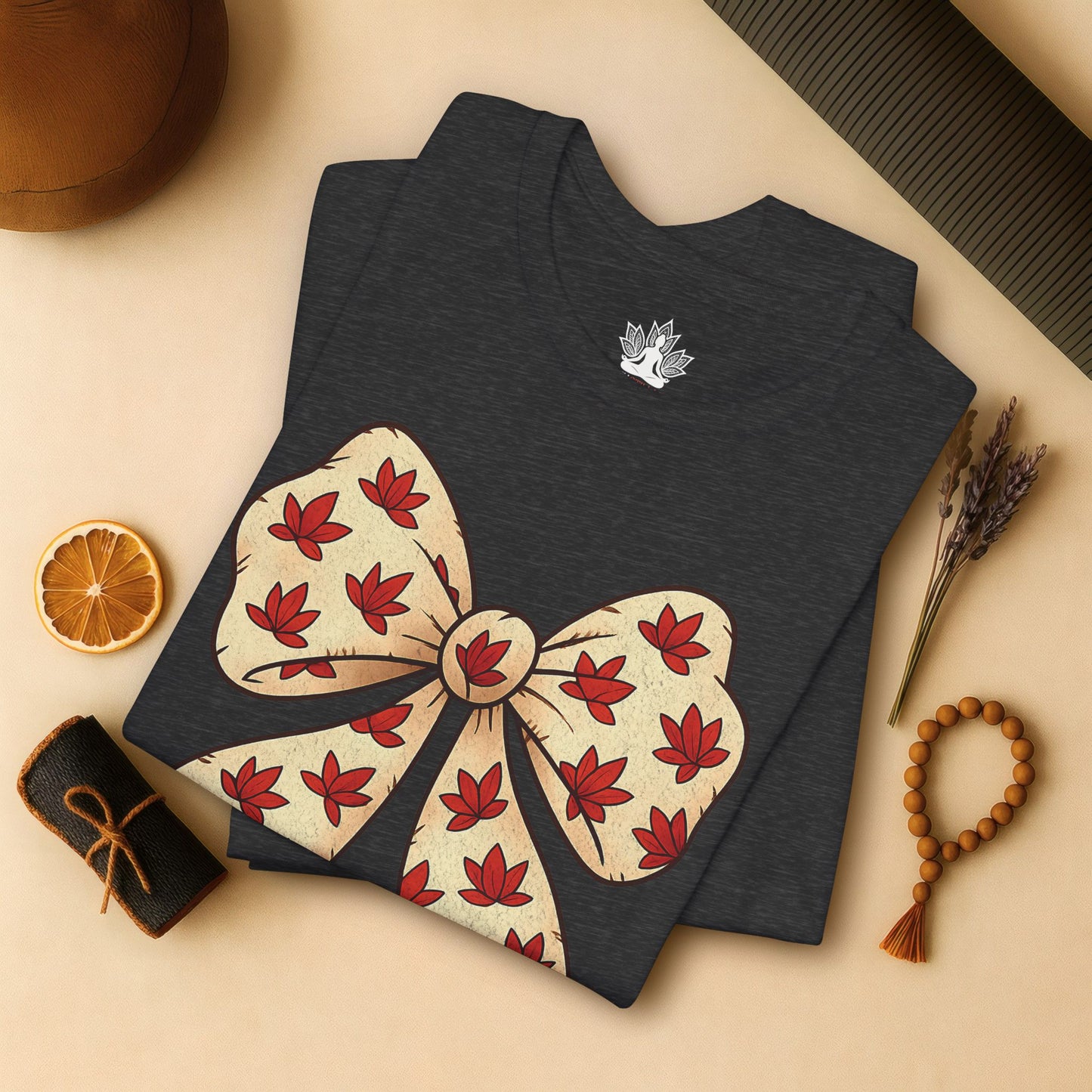 Lotus Cartoon Bow – Cozy Coquette Tee