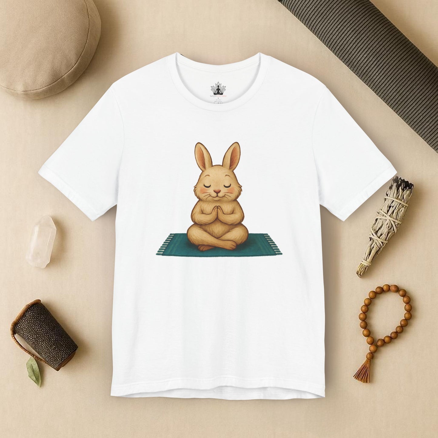 Meditating Bunny – Peaceful Namaste Tee