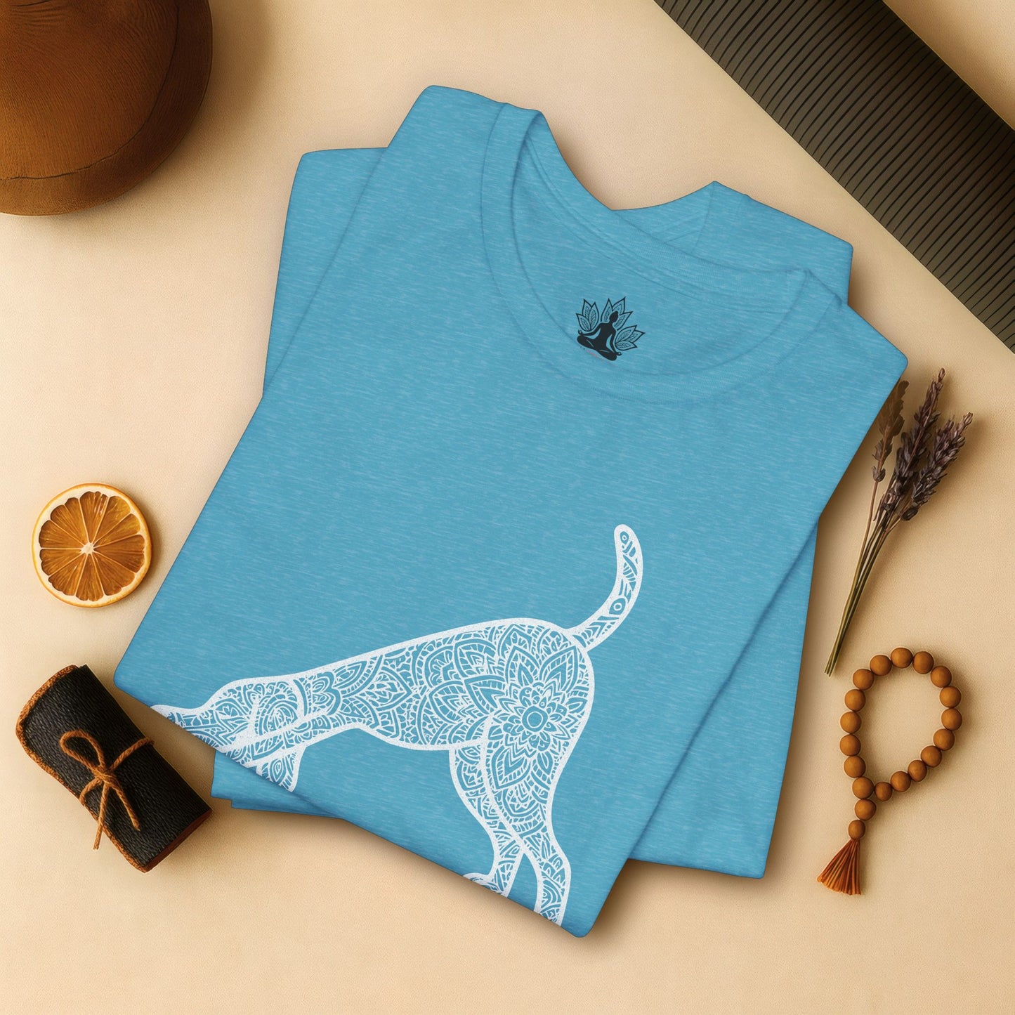 Downward Human – Mandala Dog Yoga Tee