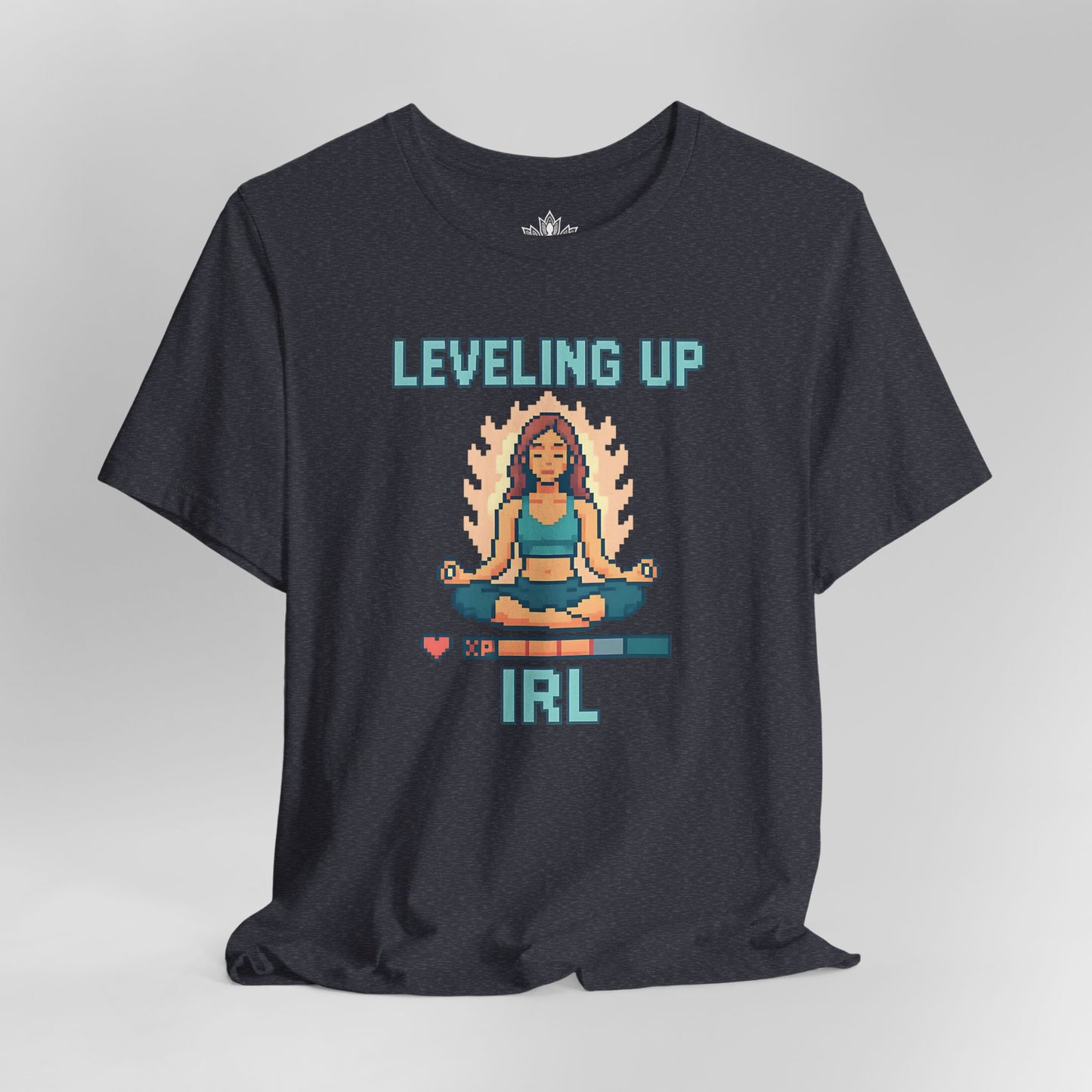 Leveling Up IRL – Pixel Yoga Tee