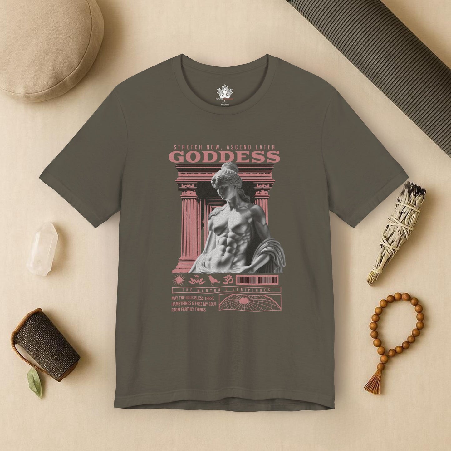 Greek Yoga Goddess – Stretch & Ascend Tee
