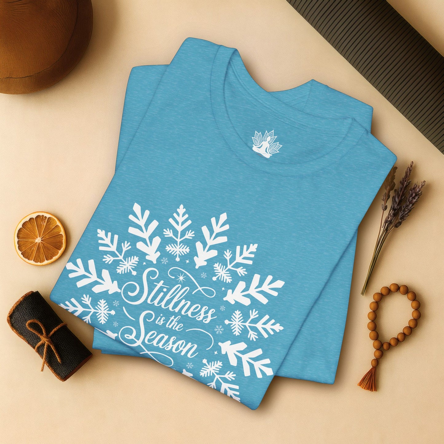 Stillness Is the Season - Mindful Winter Snowflake Tee