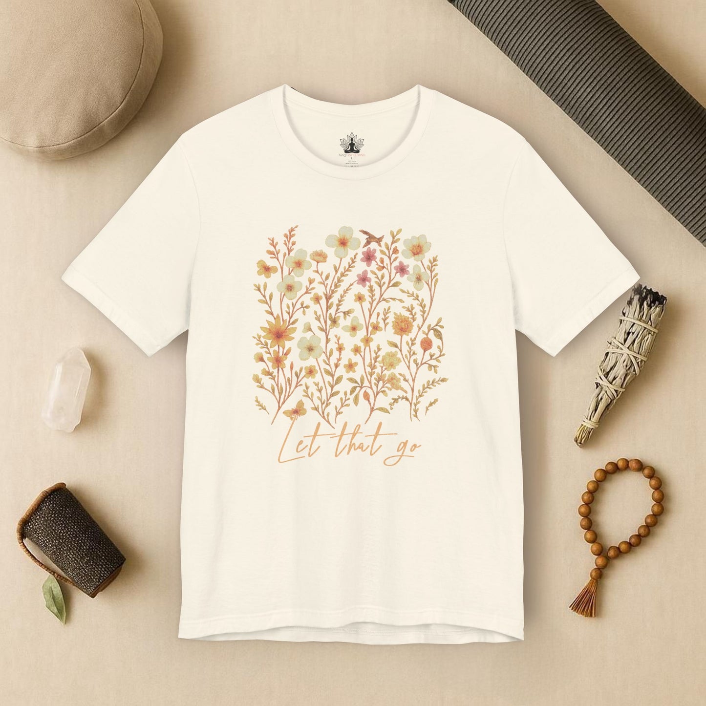 Let That Go – Floral Mindfulness Tee