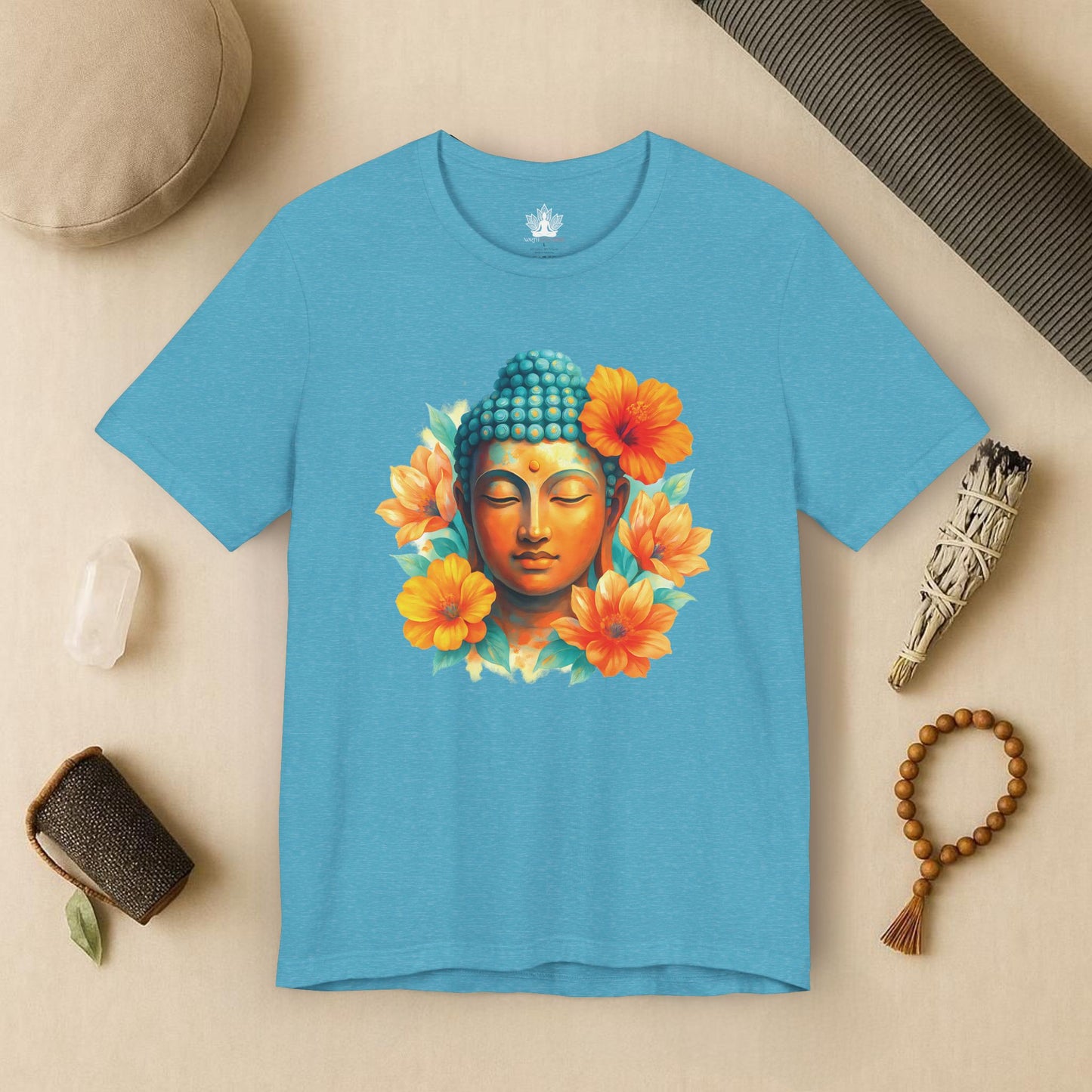 Buddha Glow – Floral Meditation Tee