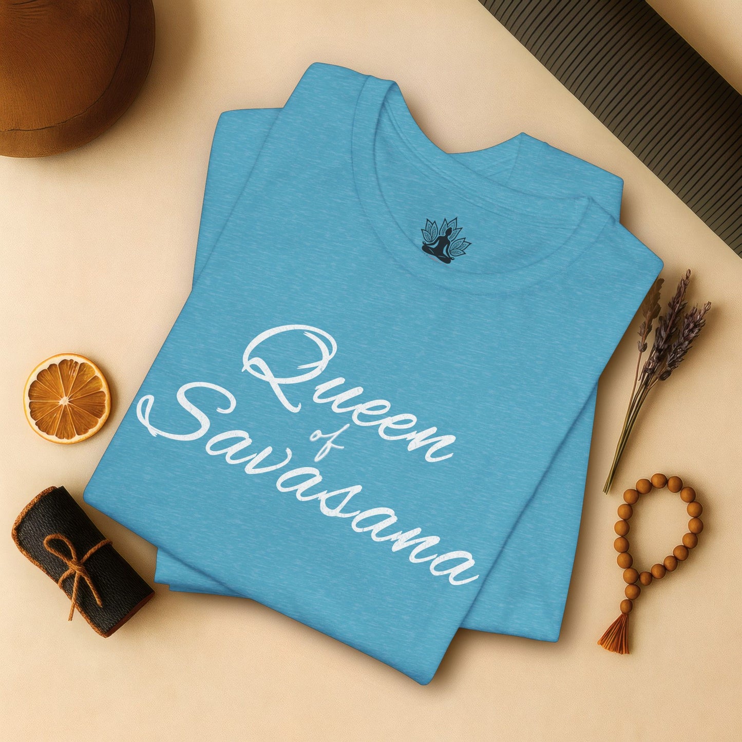 Queen of Savasana Luxe – Classic Yoga Minimalist Tee
