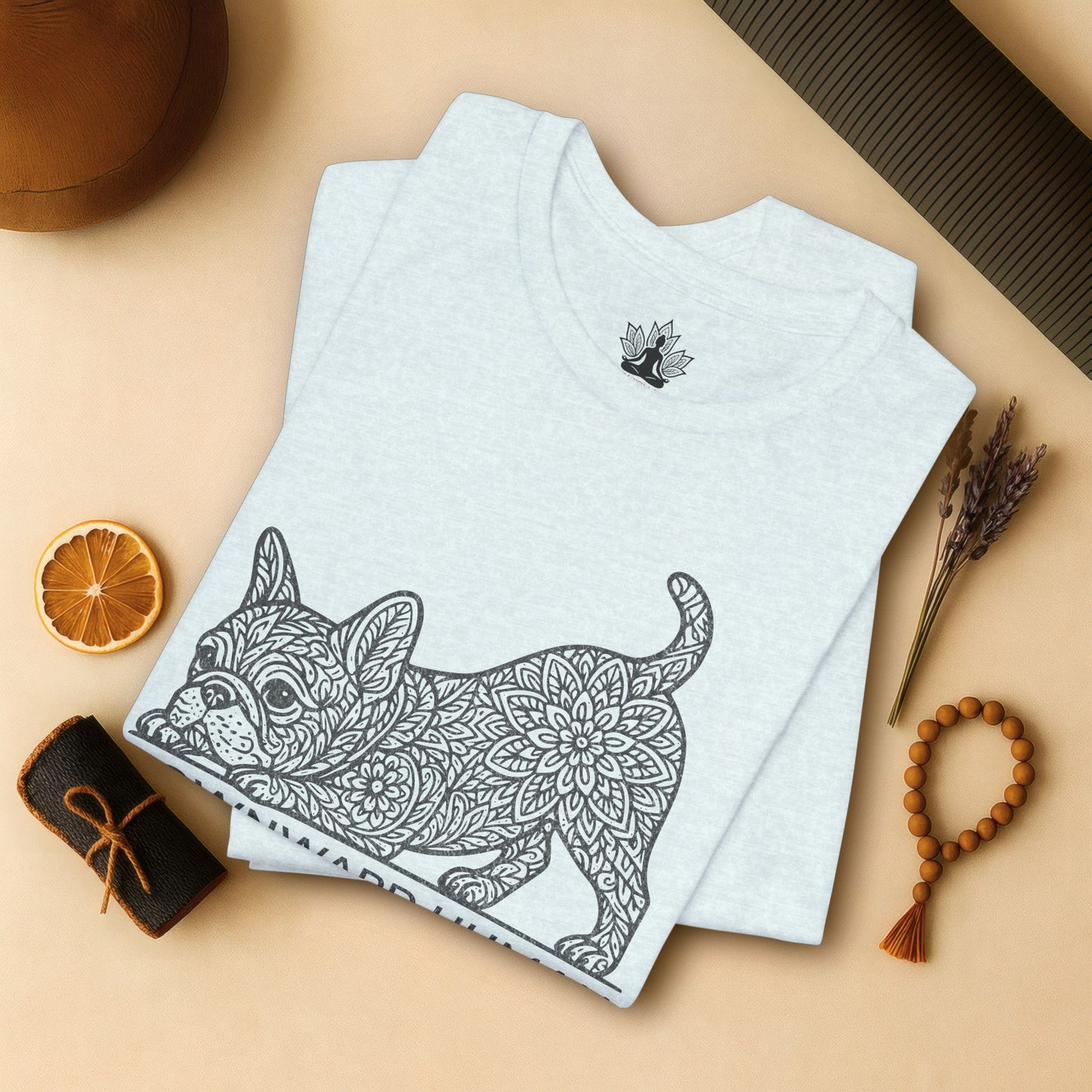 Frenchie Mandala – Downward French Bulldog Tee