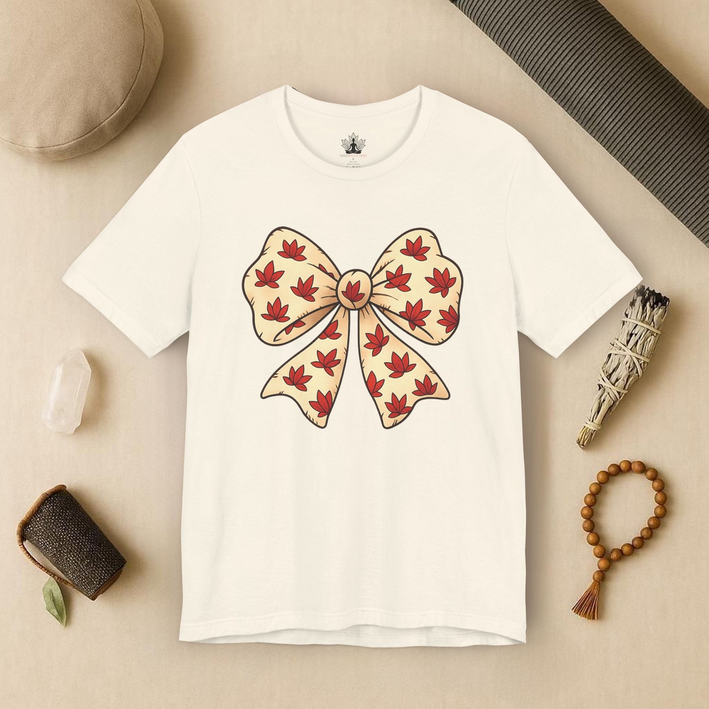 Lotus Cartoon Bow – Cozy Coquette Tee