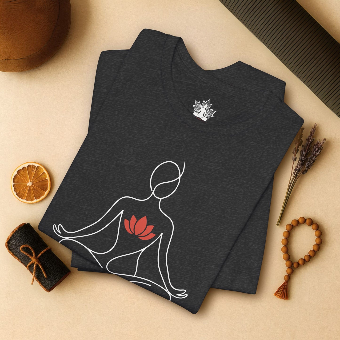 Lotus Heart – Minimalist Yoga Tee