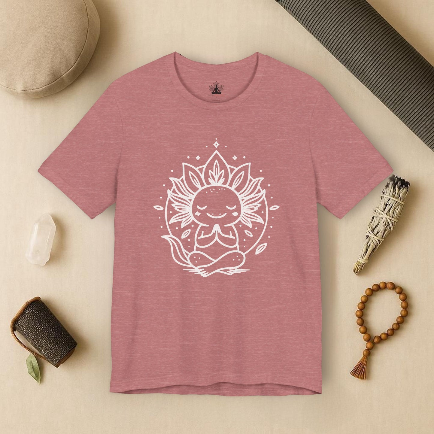 Meditating Axolotl – Yoga Meditation Tee