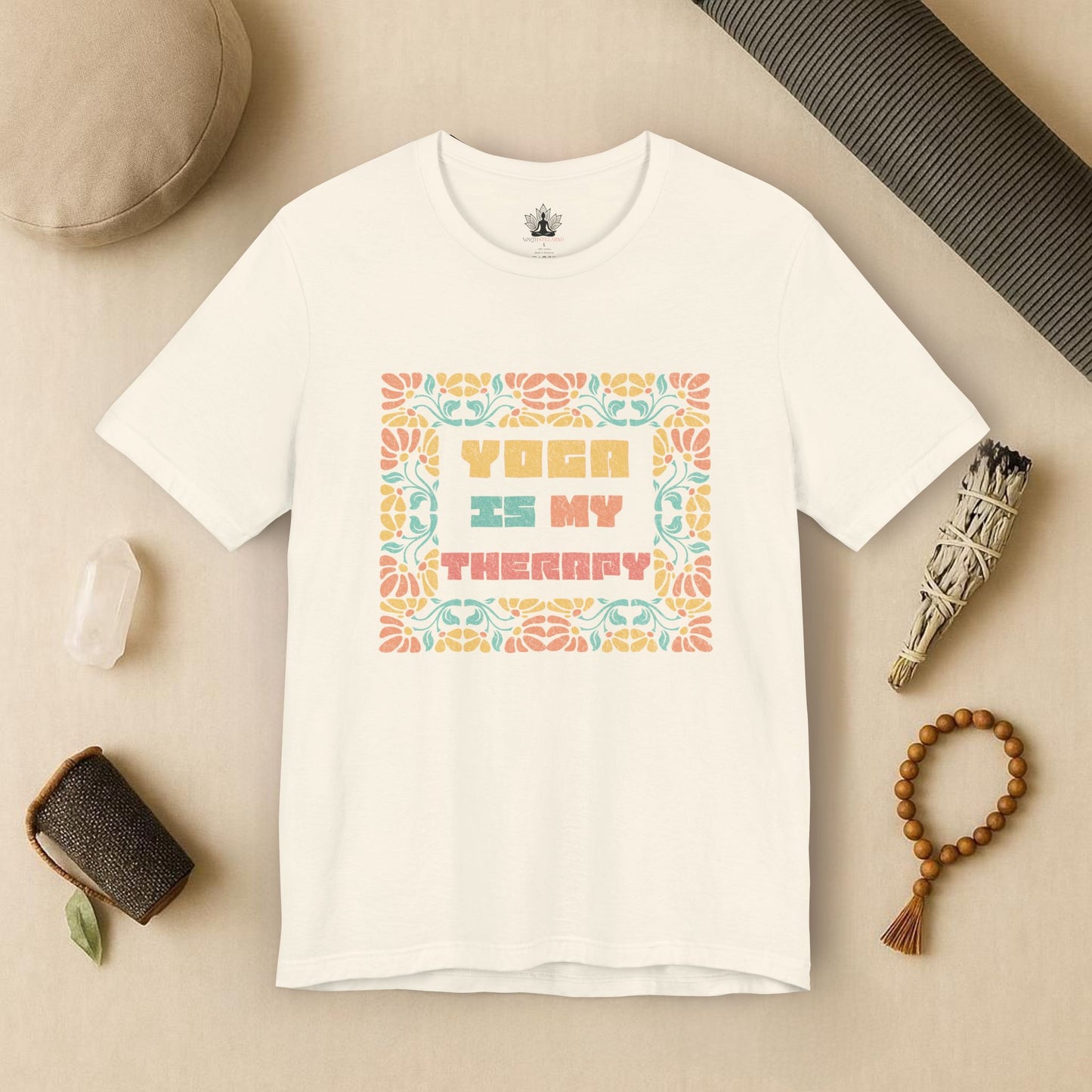 Yoga Is My Therapy – Floral Frame Tee
