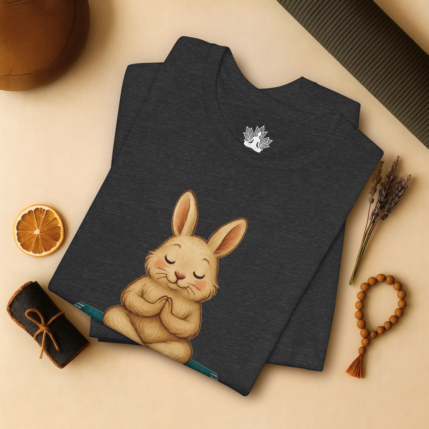 Meditating Bunny – Peaceful Namaste Tee