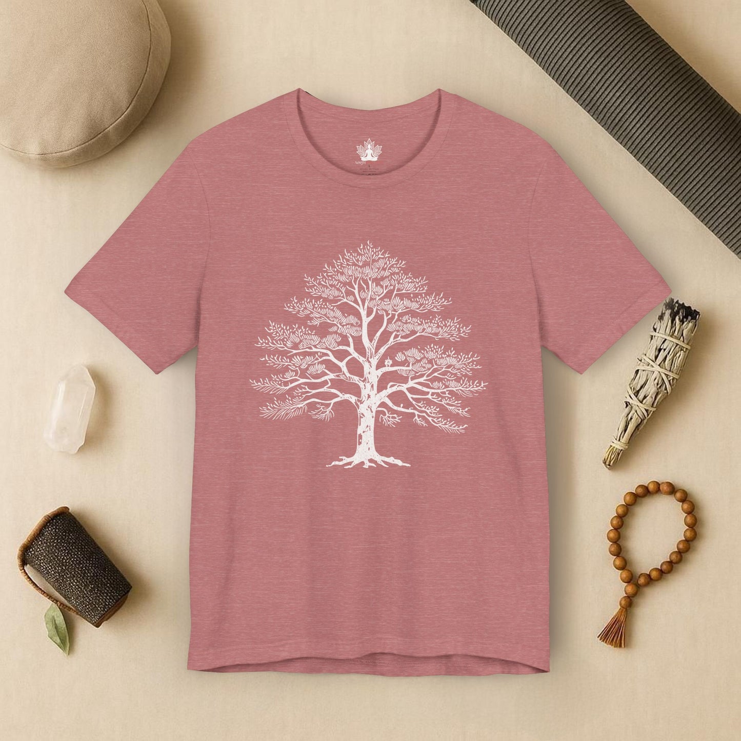 Sacred Tree of Life T-Shirt – Yoga Nature Minimalist Tee