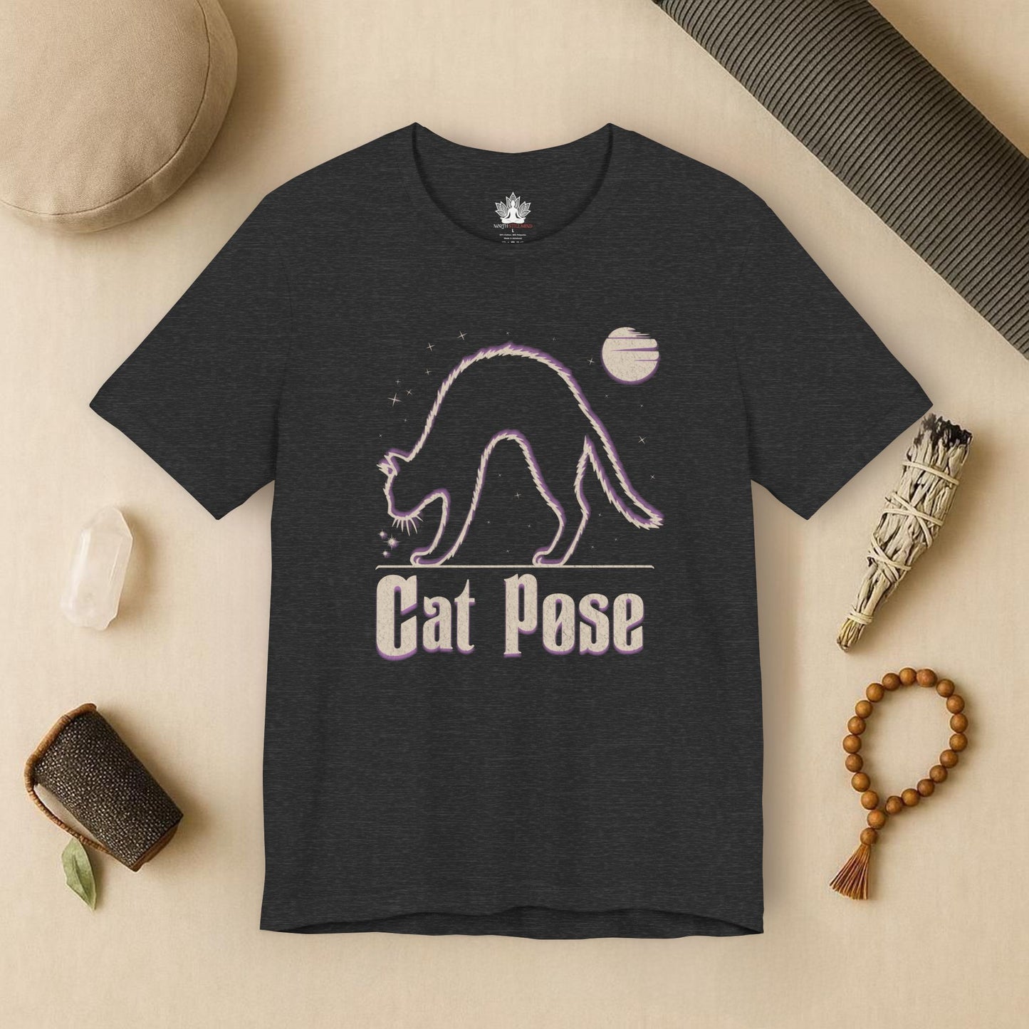 Cat Pose – Cosmic Stretch Tee