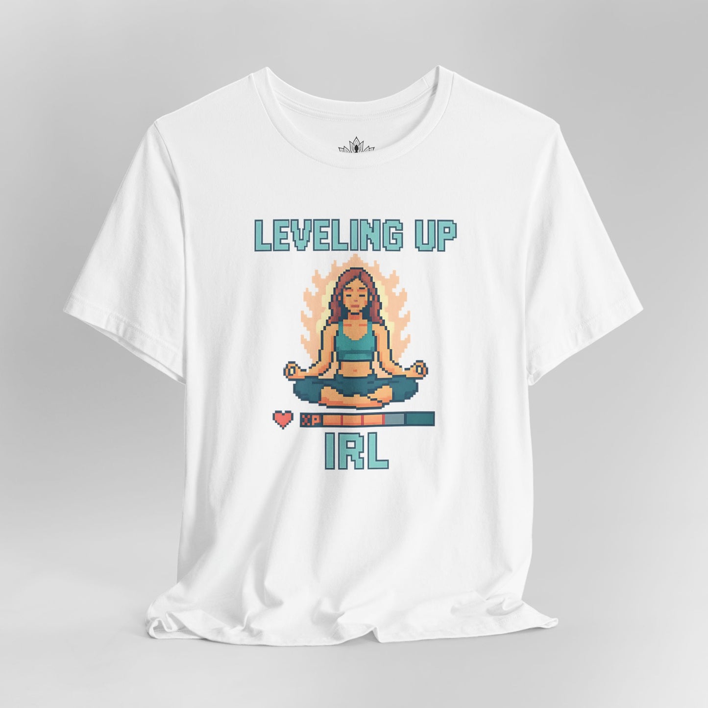 Leveling Up IRL – Pixel Yoga Tee