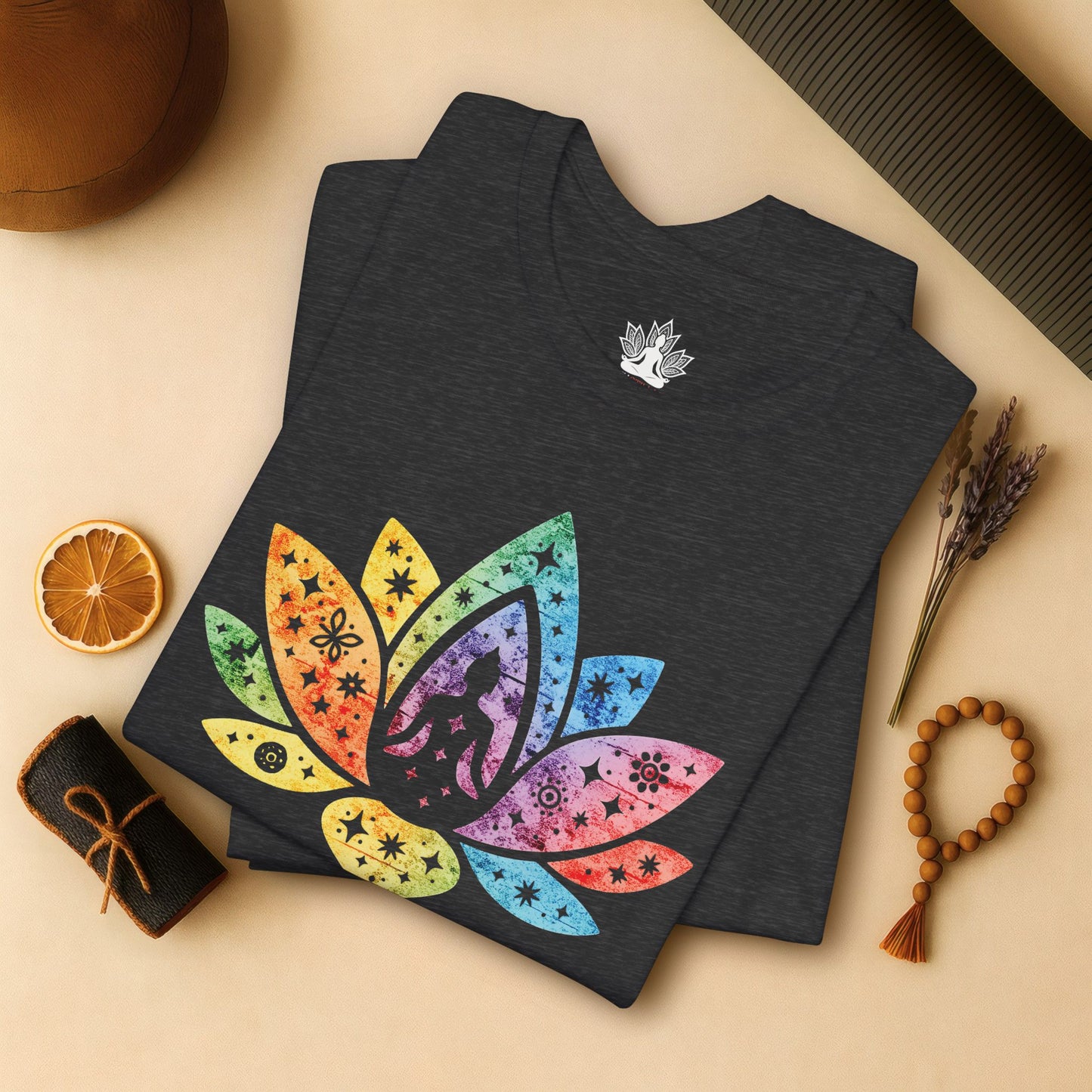 Lotus Pride – Cosmic Rainbow Tee