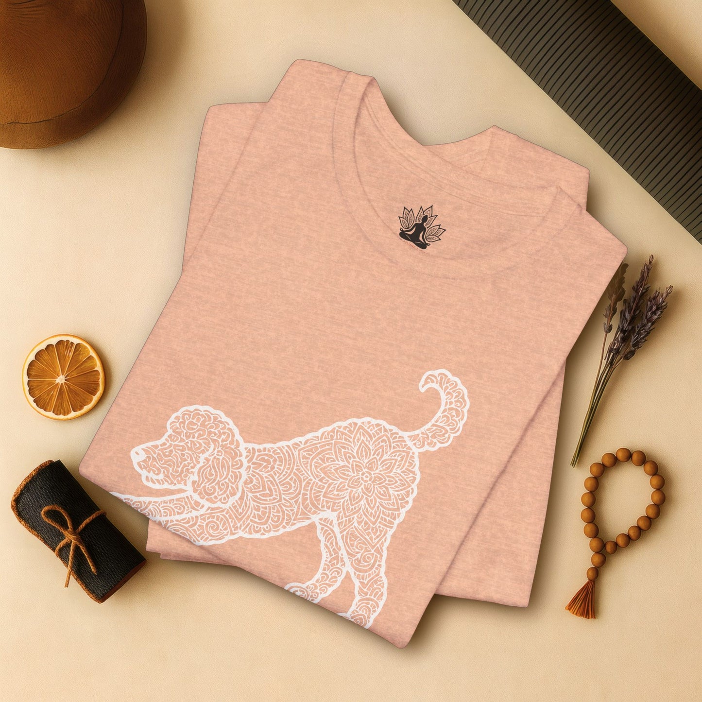 Downward Human – Mandala Labradoodle Dog Yoga Tee