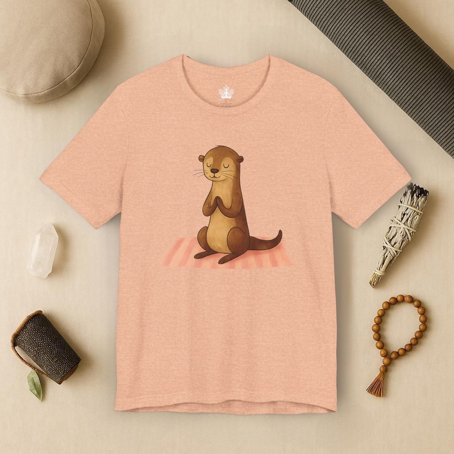 Peaceful Otter – Mindful Lotus Pose Tee