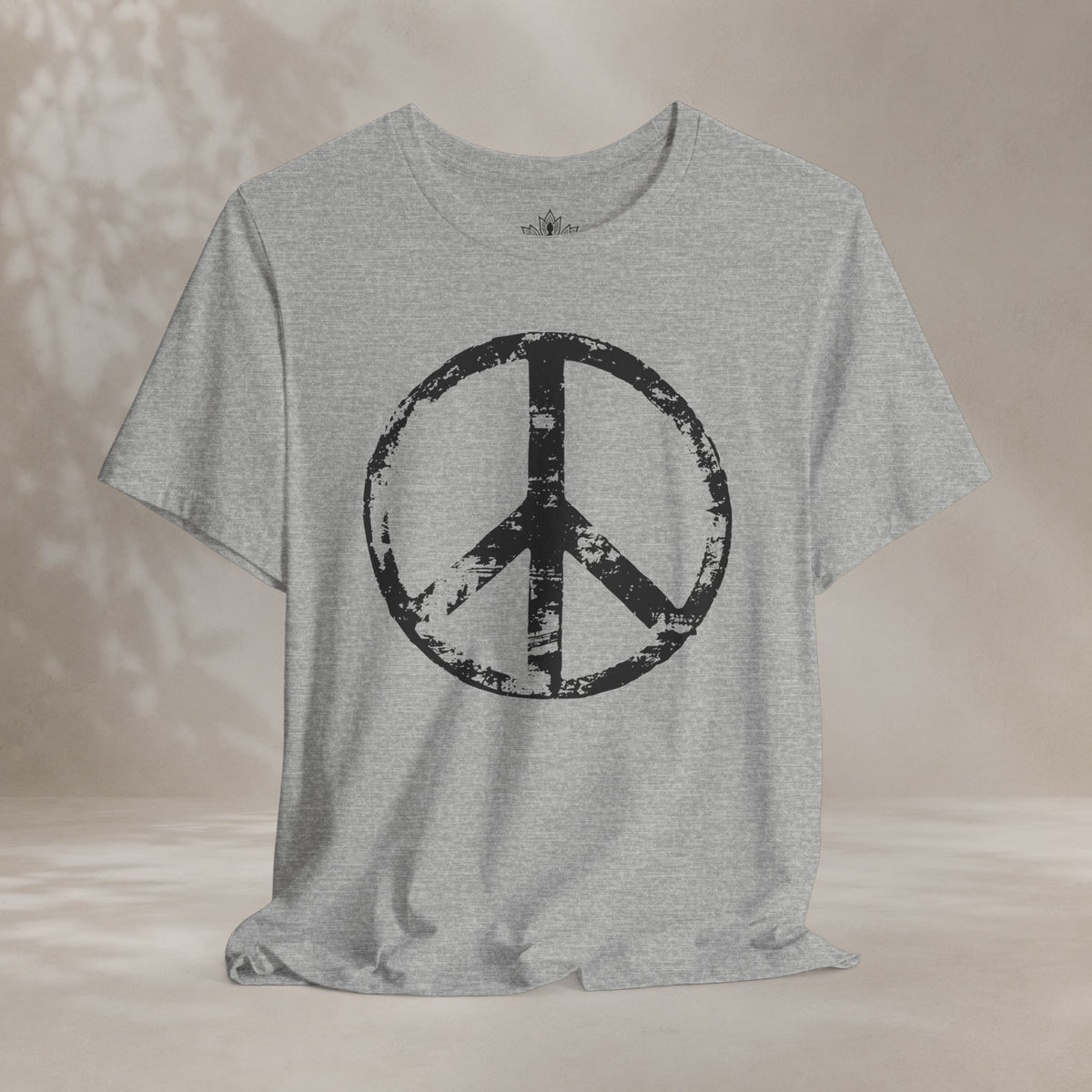 Vintage Peace Symbol Black Print Tee