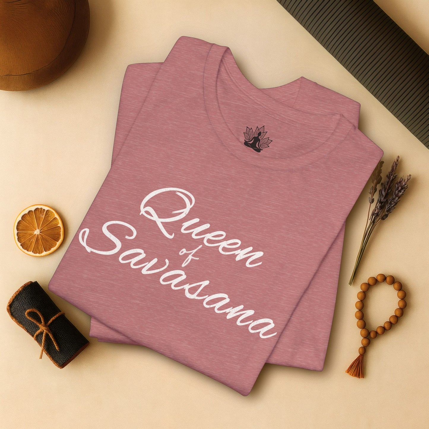 Queen of Savasana Luxe – Classic Yoga Minimalist Tee