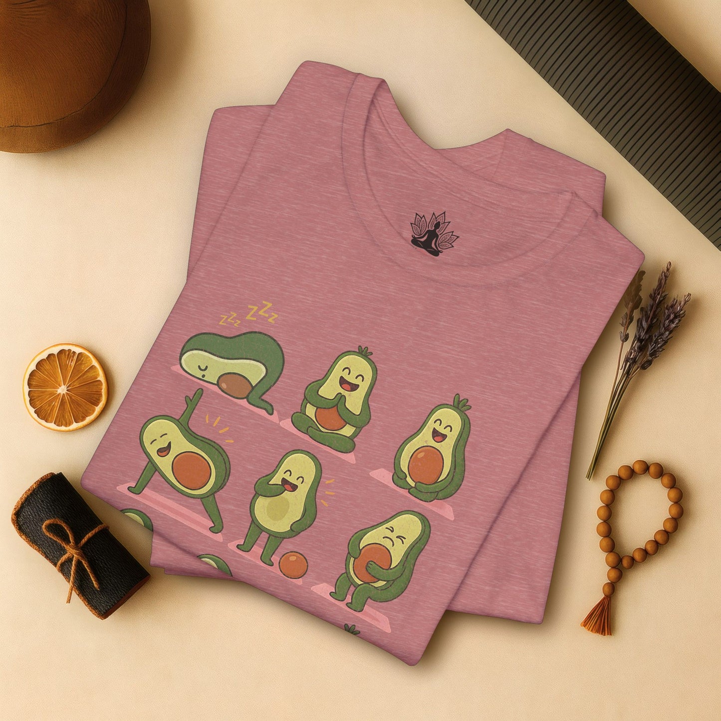 Avocado Yoga Poses - Funny Wellness Tee