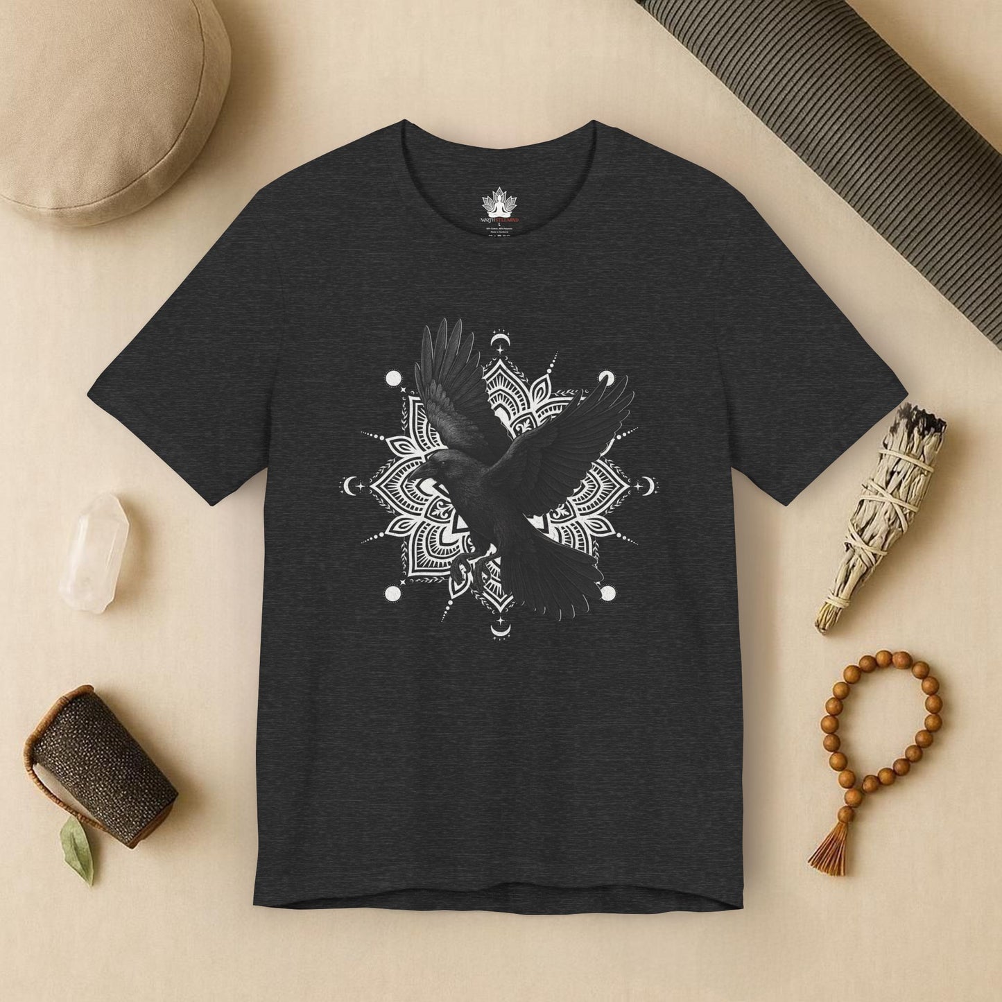 Mystic Raven – Mandala Moon Flight Tee