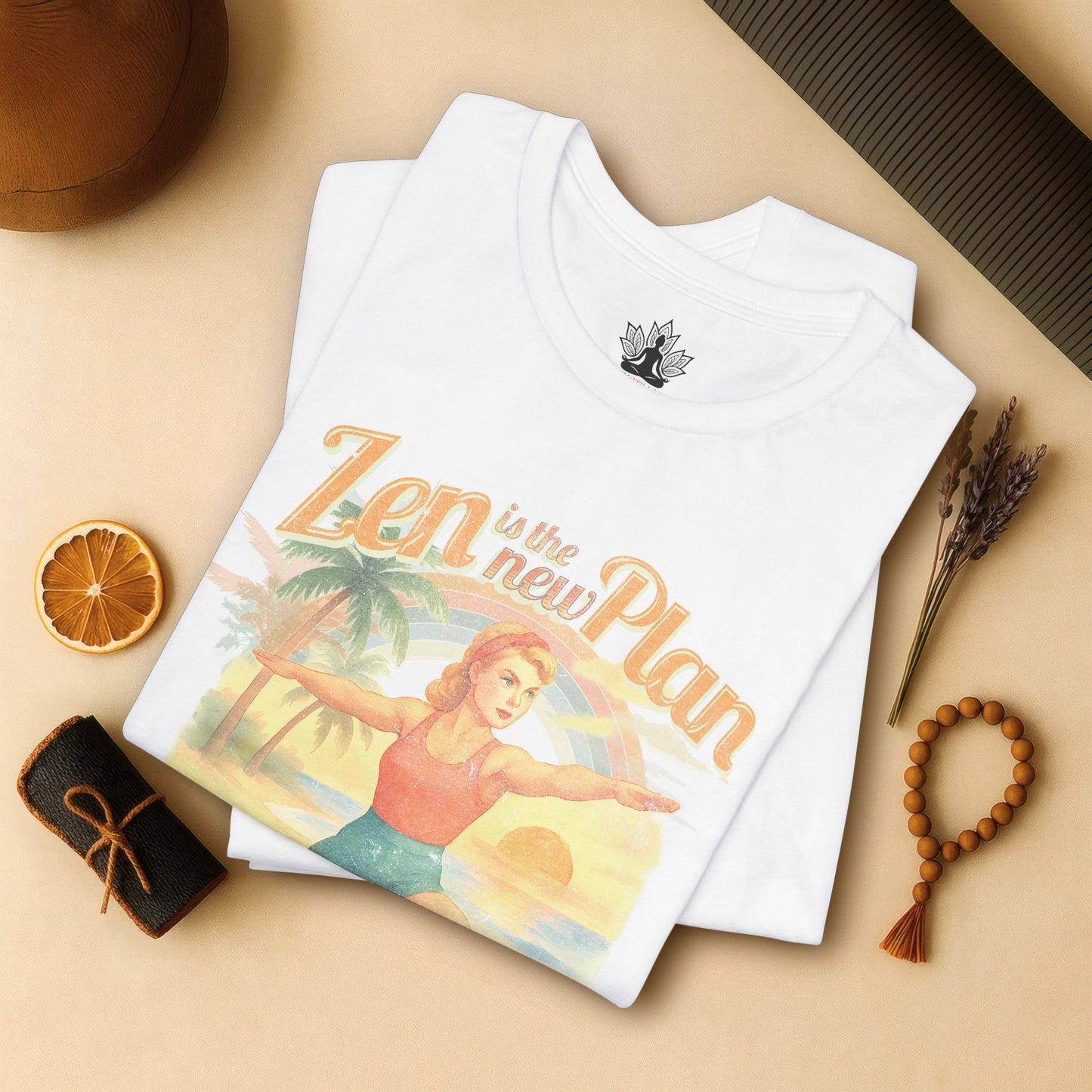 Zen is the New Plan – Retro Yoga Tee