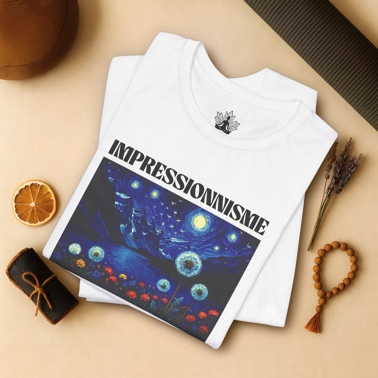 Lake Louise Moon & Mountains – Van Gogh Inspired Tee