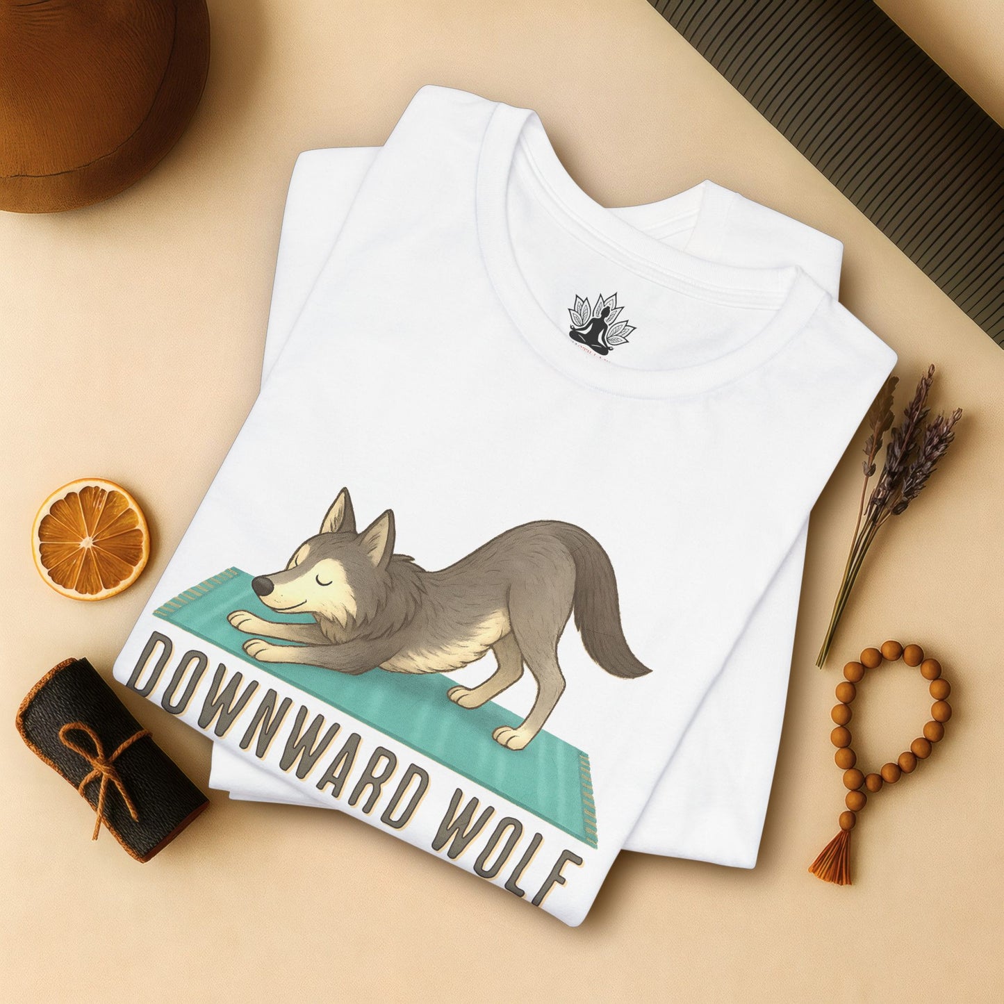Downward Wolf – Funny Yoga Animal Tee