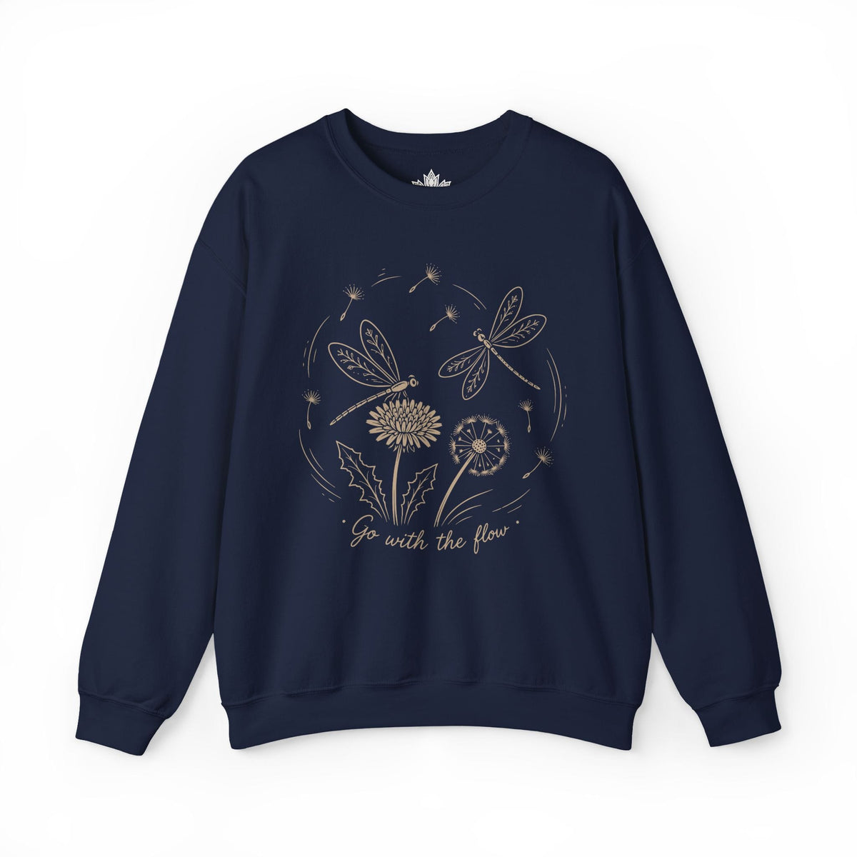 Printify Sweatshirt Go With The Flow Delicate Dragonflies Sweatshirt Go With The Flow Delicate Dragonflies Sweatshirt