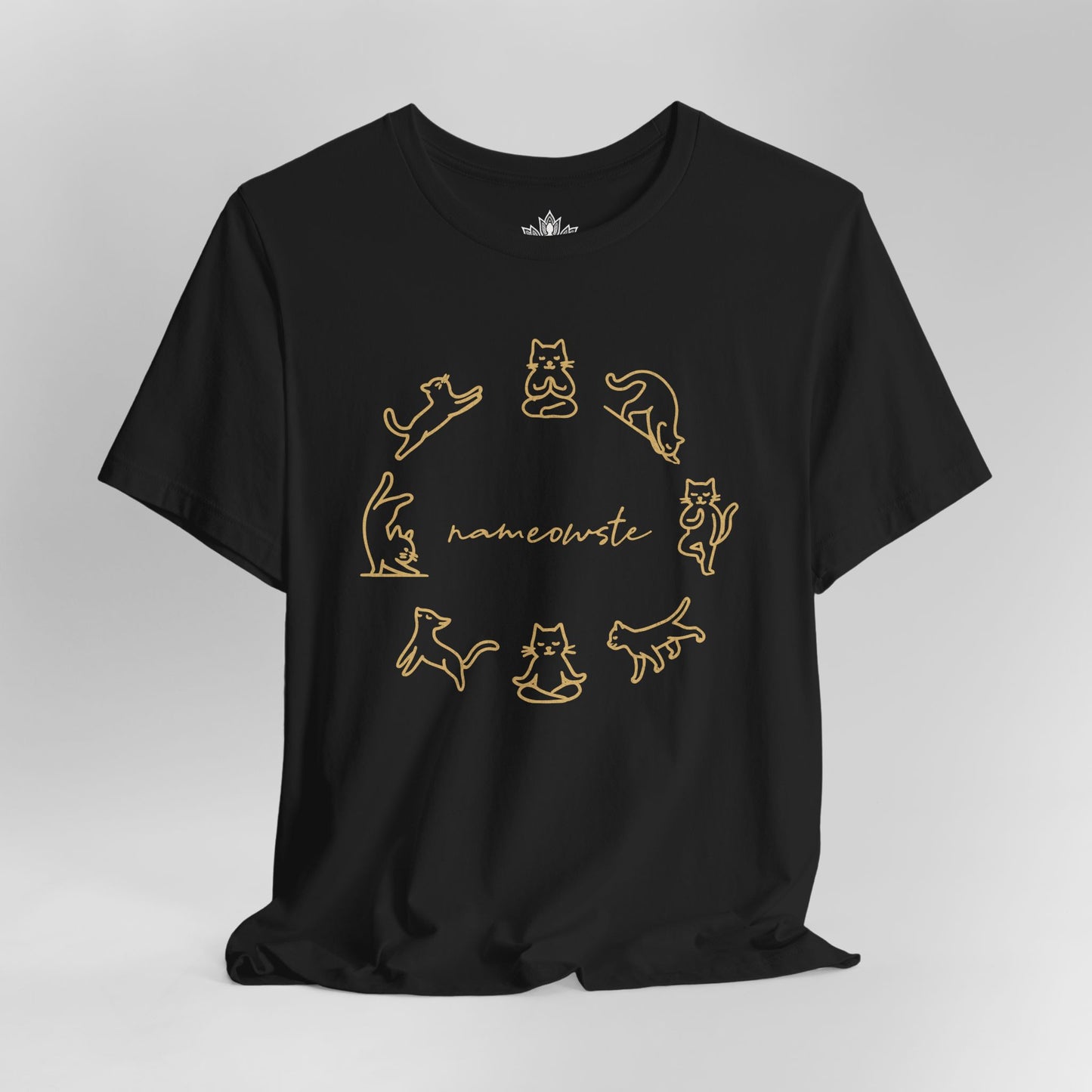Nameowste Yoga Cats – Minimalist Funny Tee