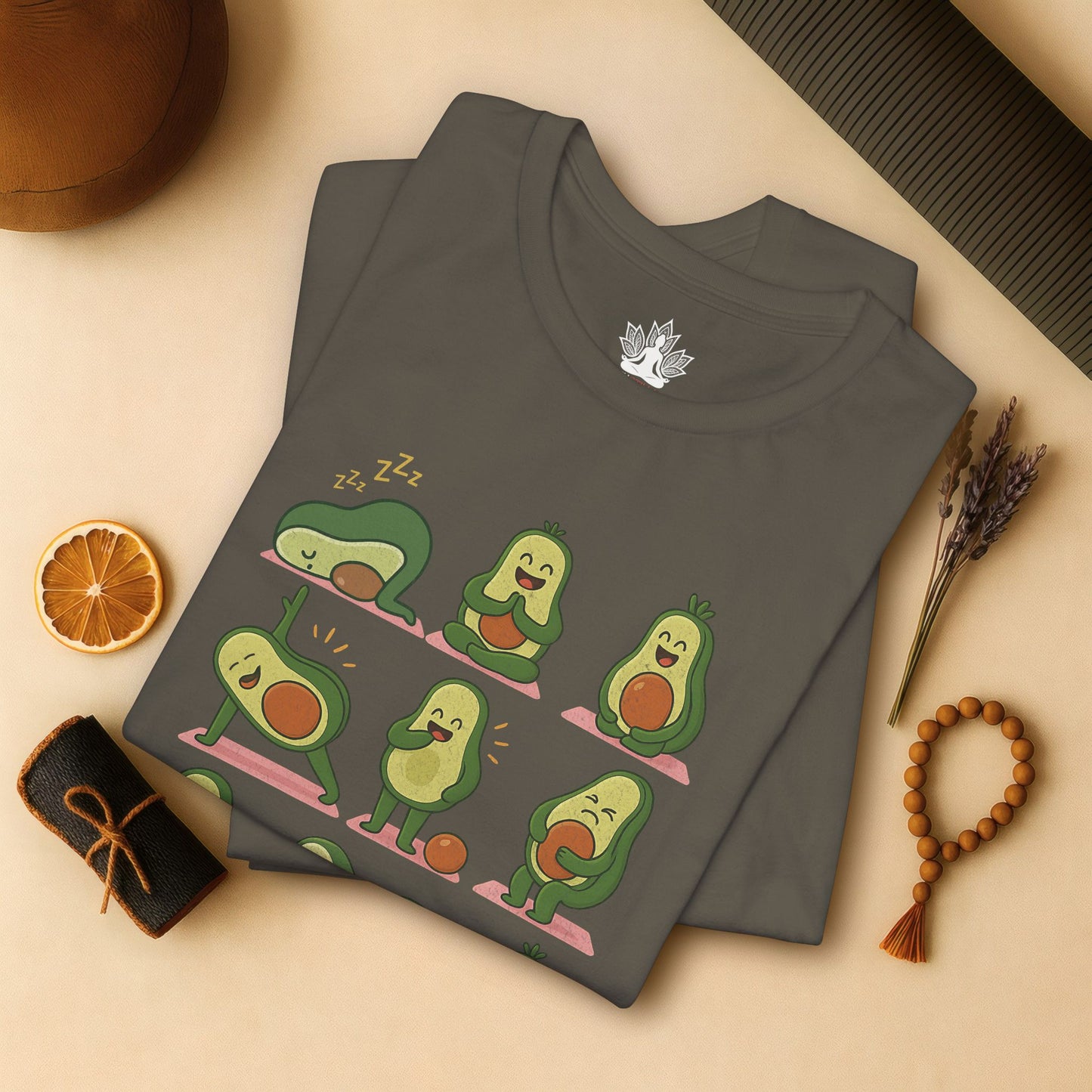 Avocado Yoga Poses - Funny Wellness Tee