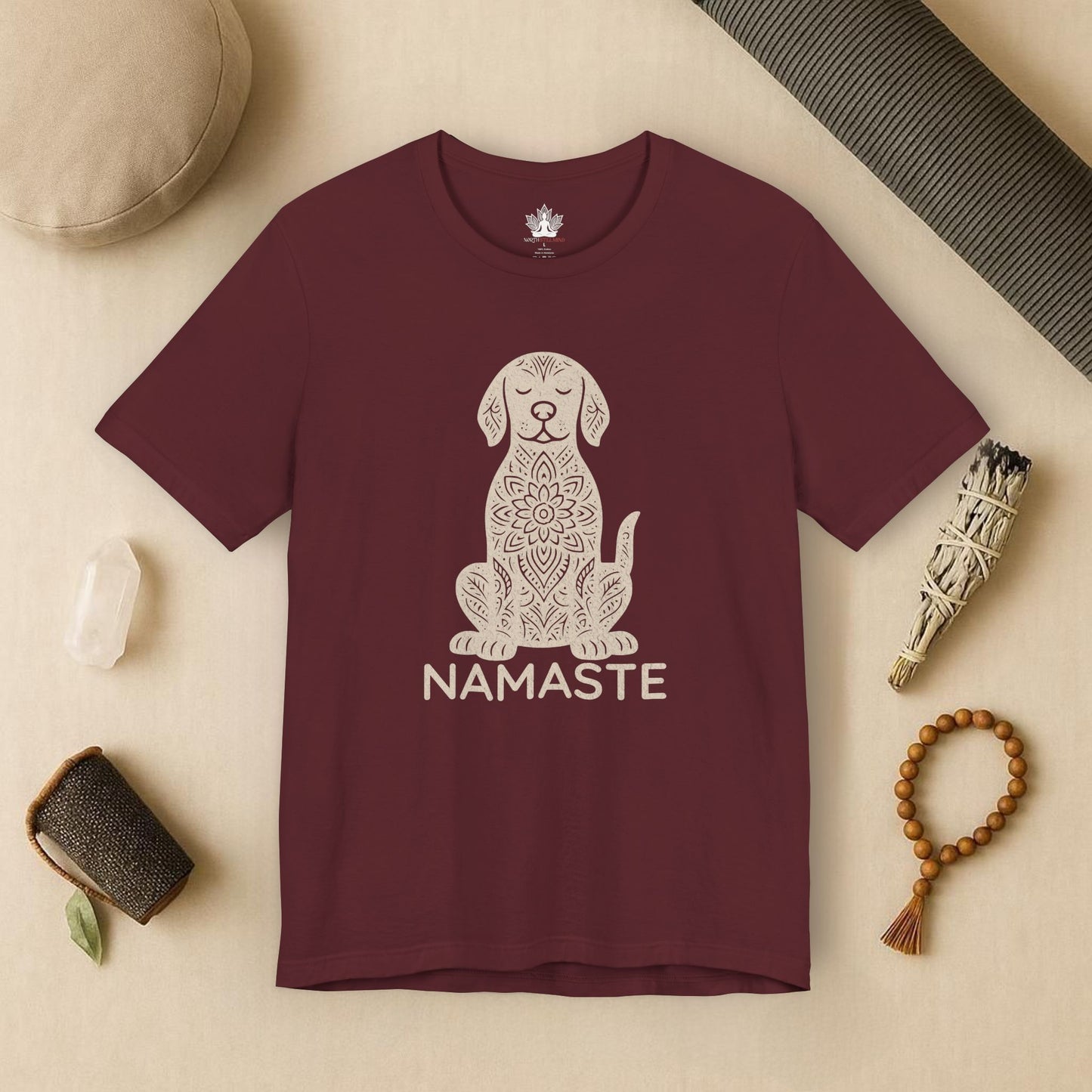 Calm Dog - Mandala Namaste Tee