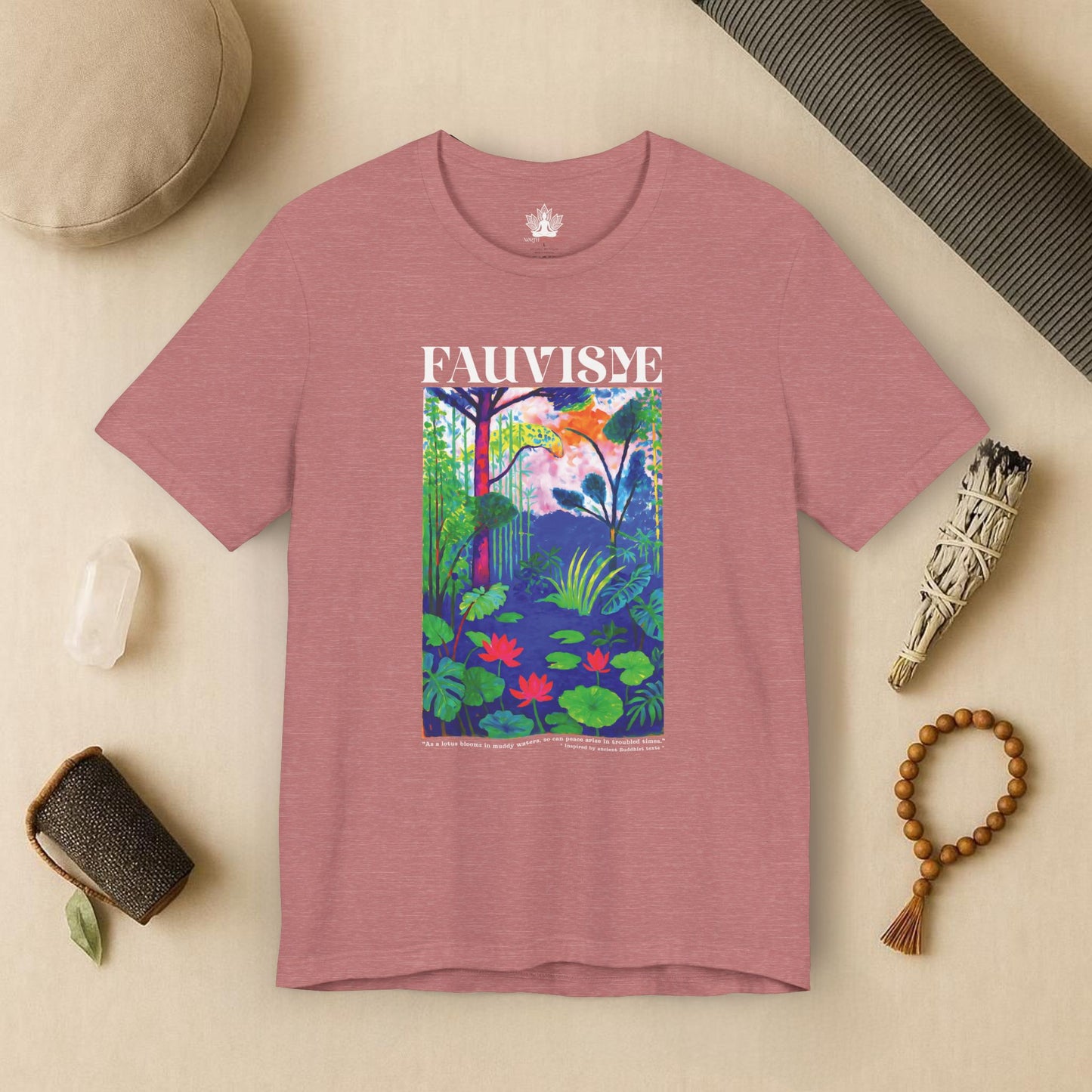 Peace in the Chaos – Fauvisme Lotus Tee