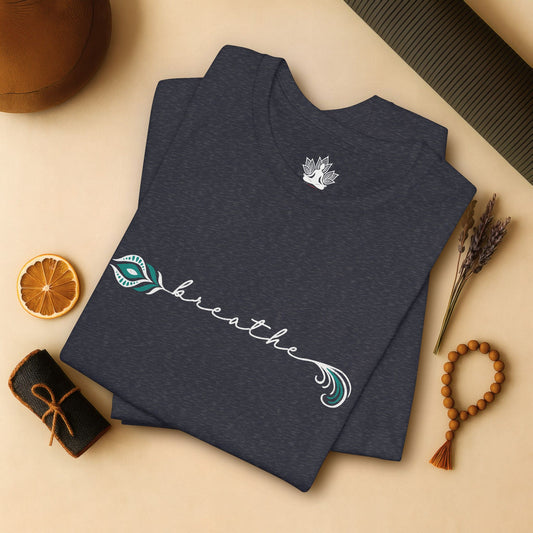 Breathe Feather Flow - Mindful Calm Tee