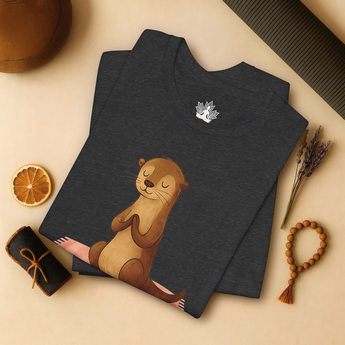 Peaceful Otter – Mindful Lotus Pose Tee