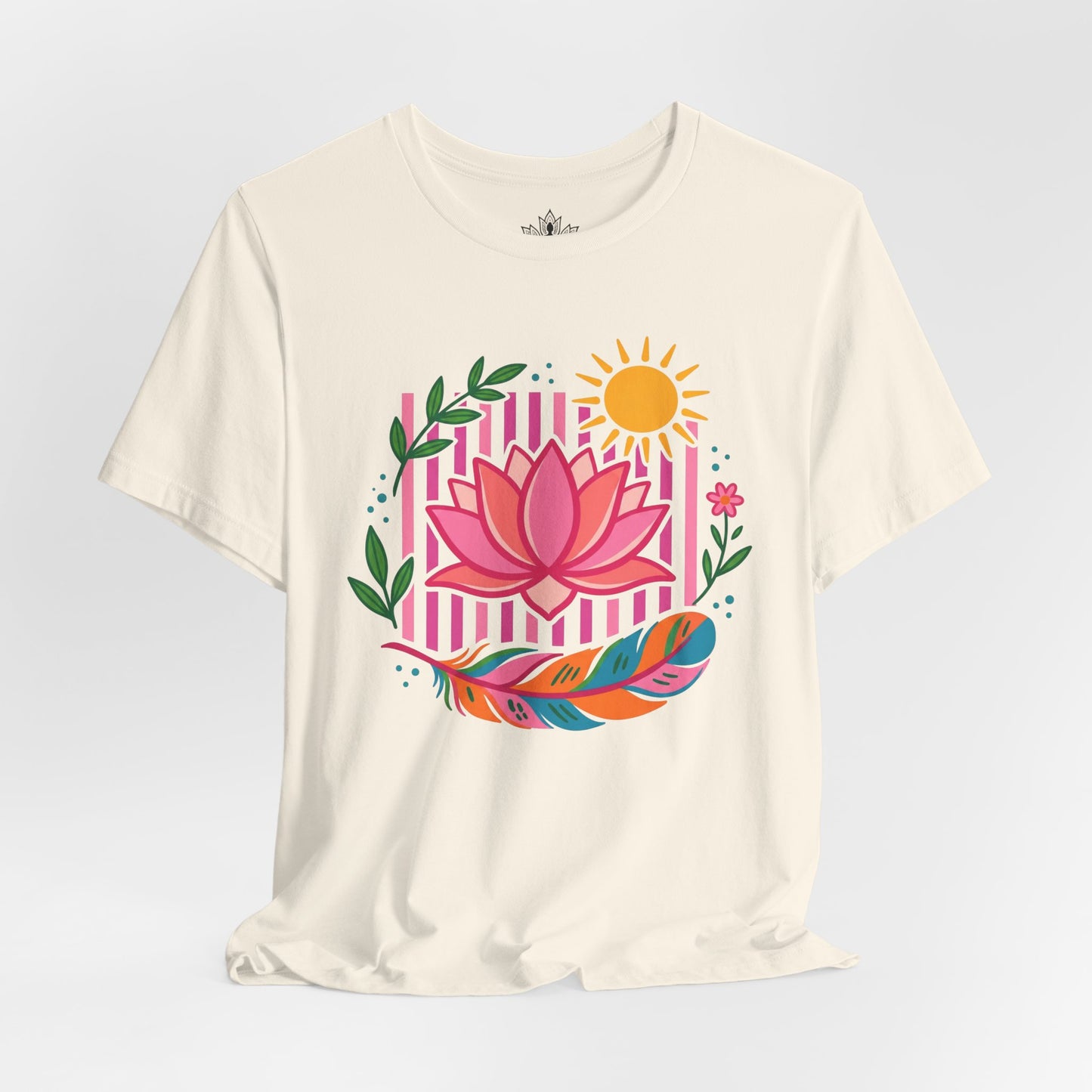 Sunlit Lotus Feather Tee