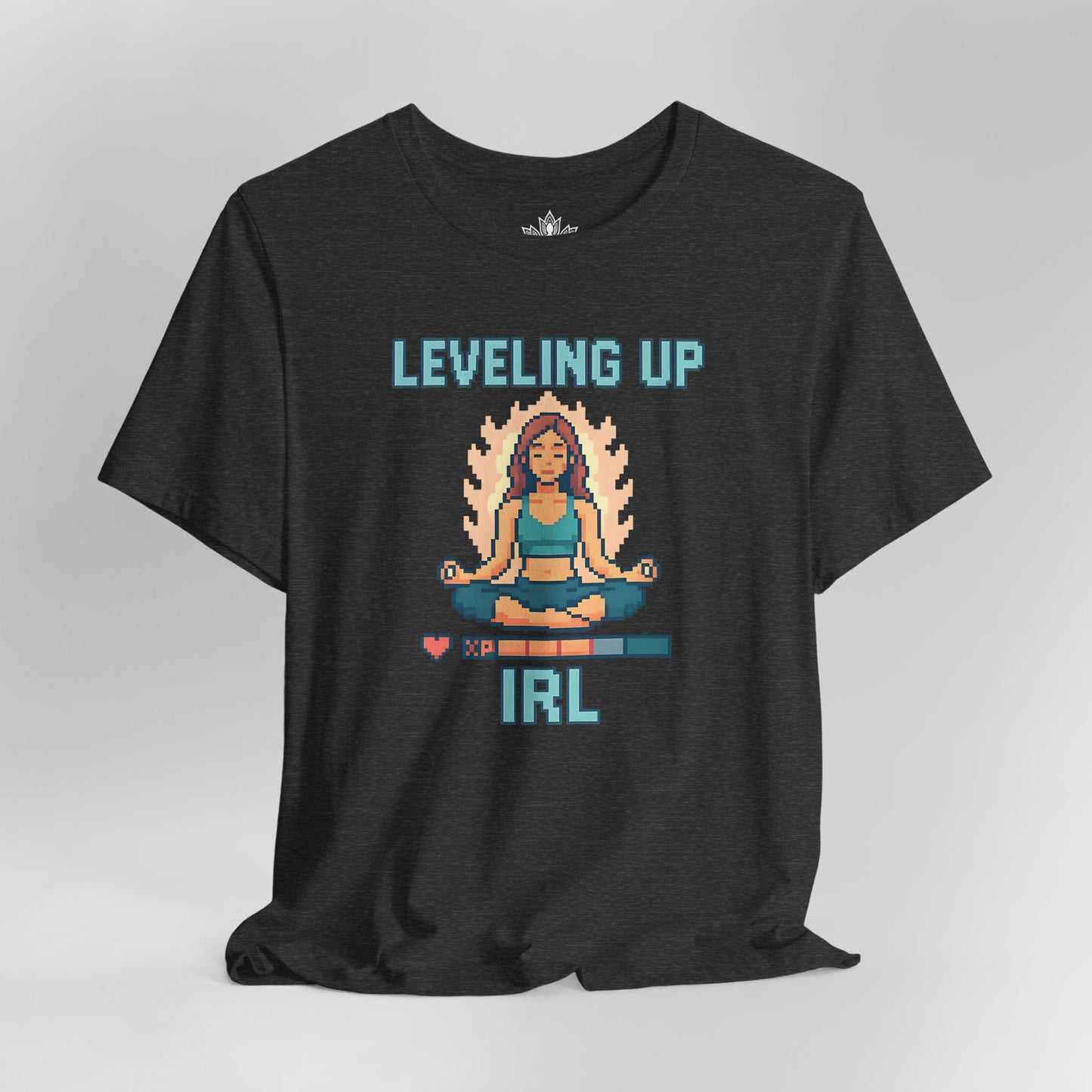 Leveling Up IRL – Pixel Yoga Tee