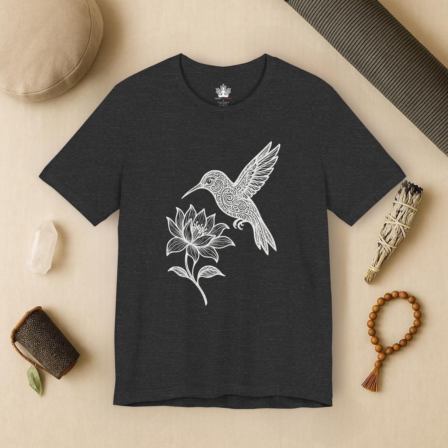 Hummingbird Lotus – Mandala Nature Tee