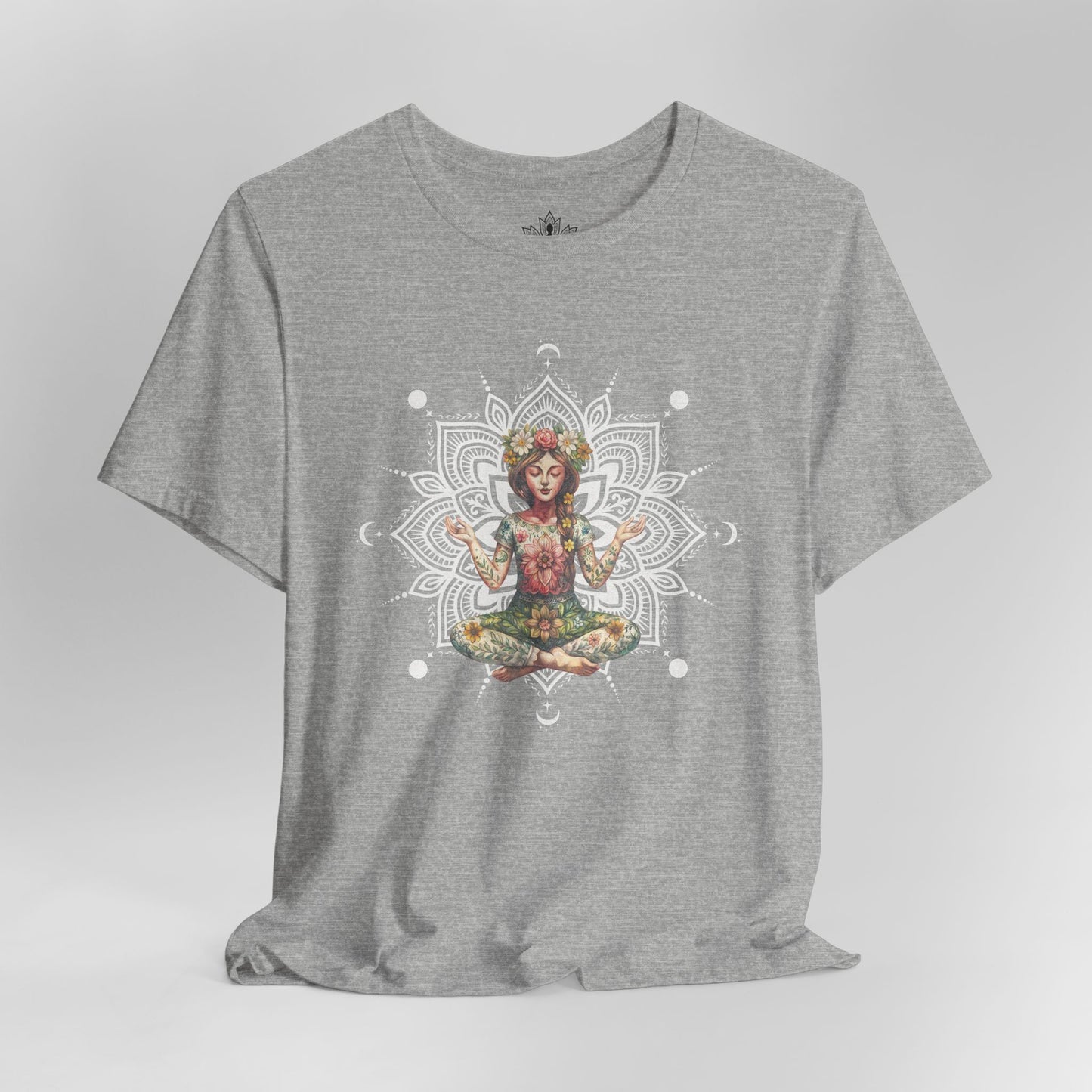 Flower Meditation Boho – Botanical Lotus Pose Tee
