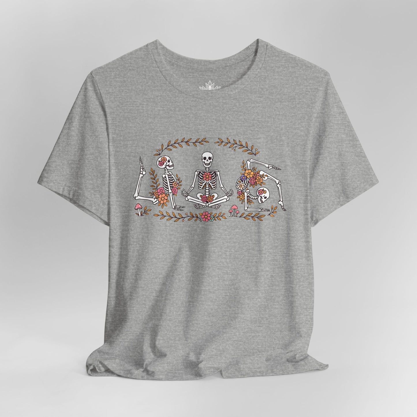Floral Skeletons – Yoga Halloween Tee