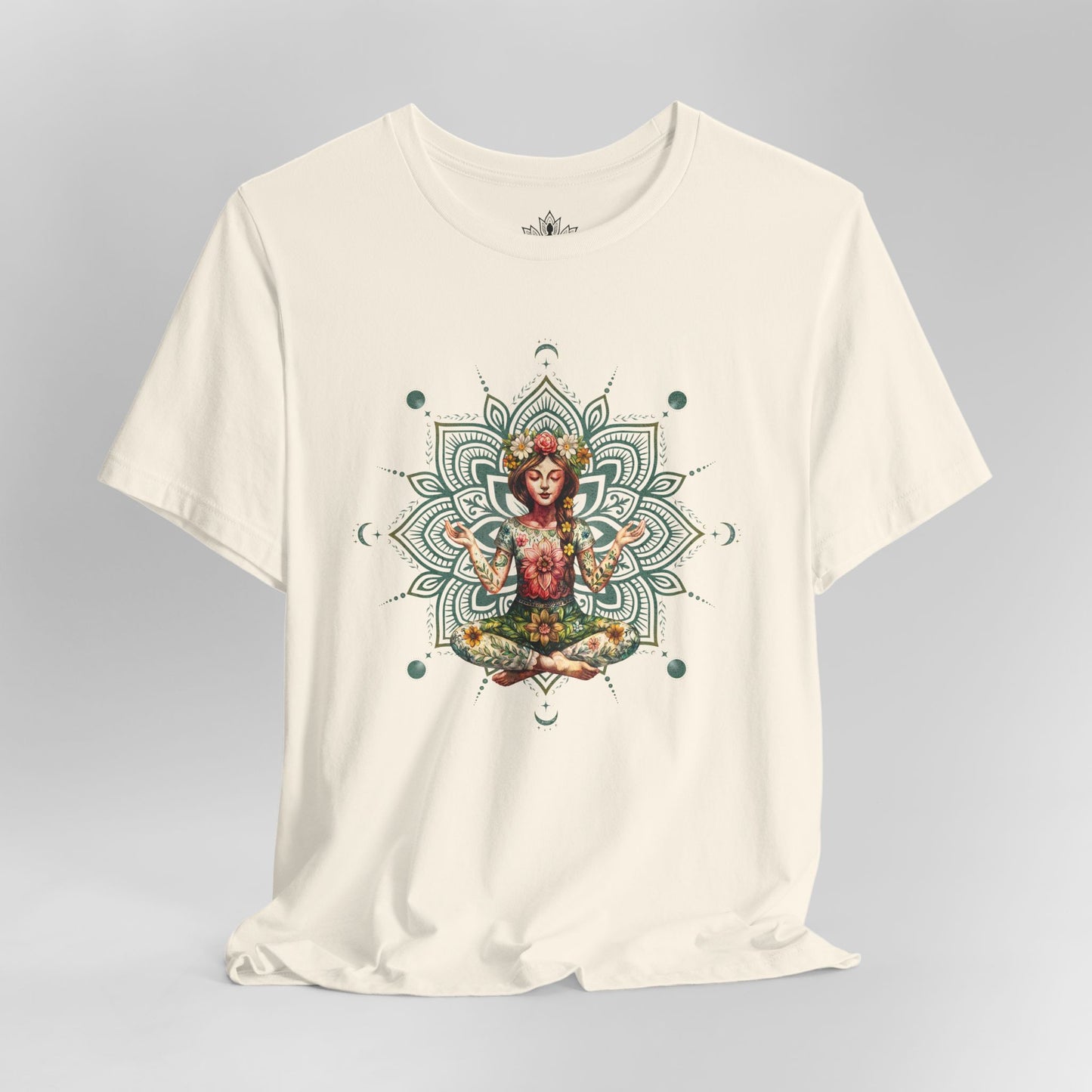Flower Meditation Boho – Botanical Lotus Pose Tee
